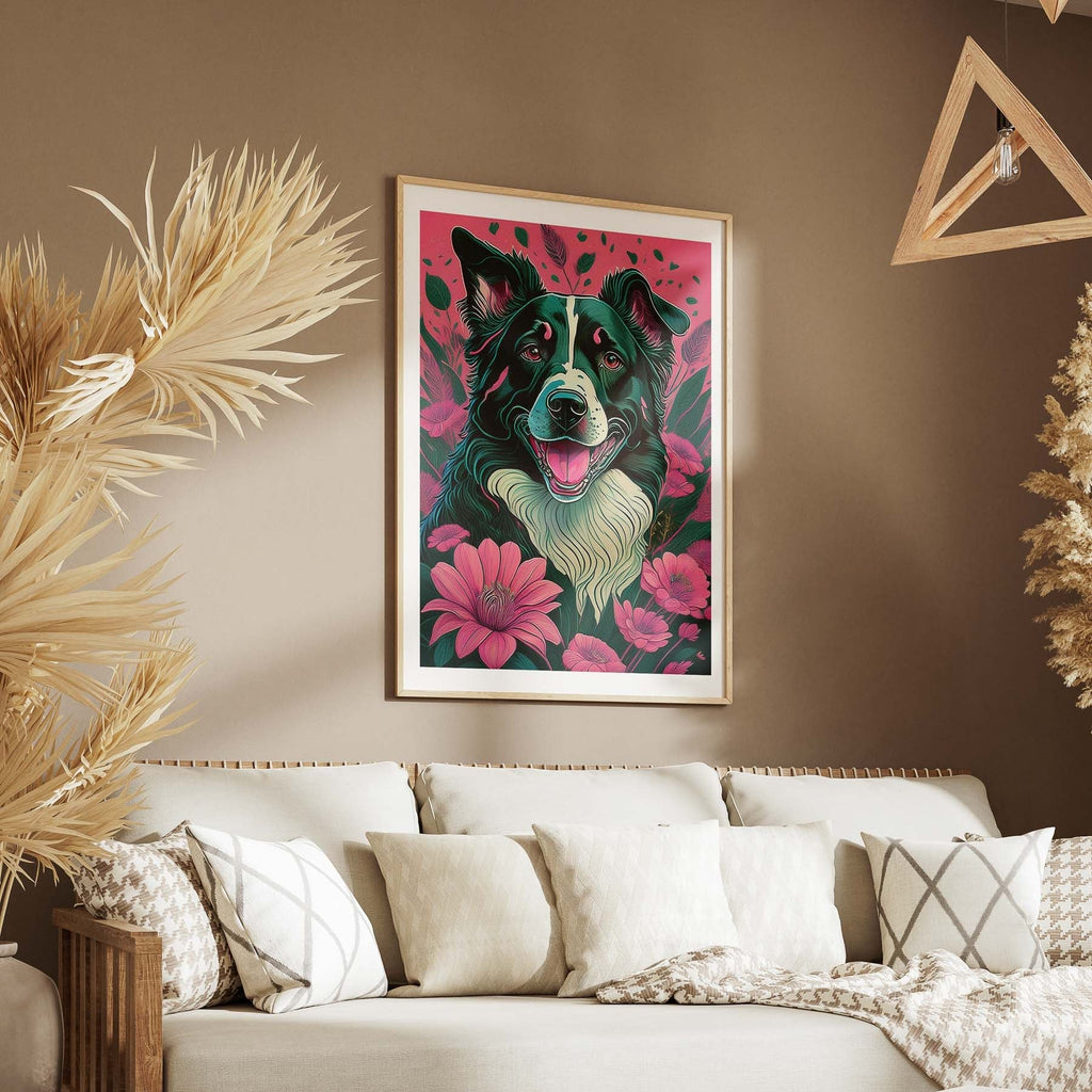 Border Collie 3 Flowery Dog image 5