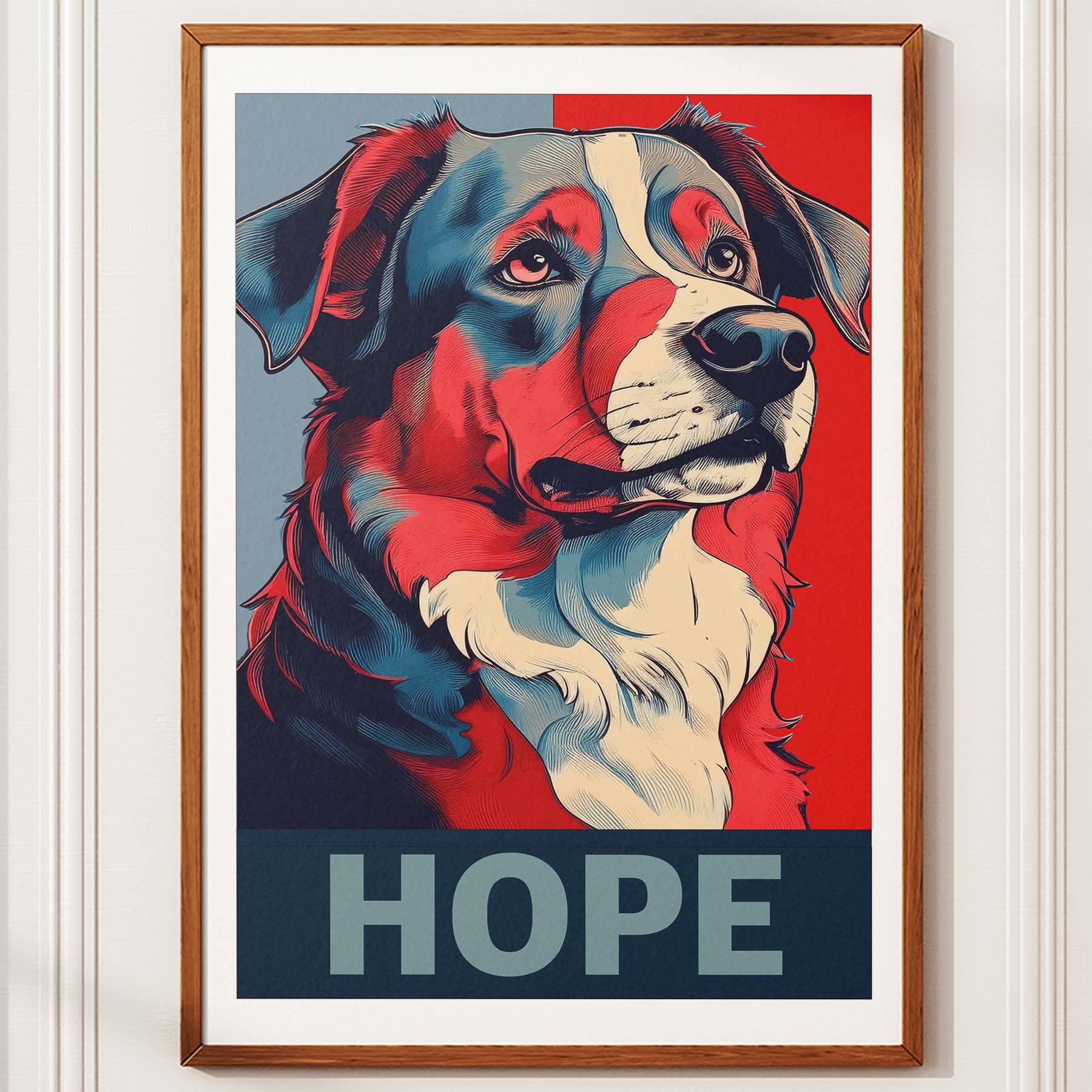 Australian Shepherd HOPE Series Inspired by the Obama Poster image 10