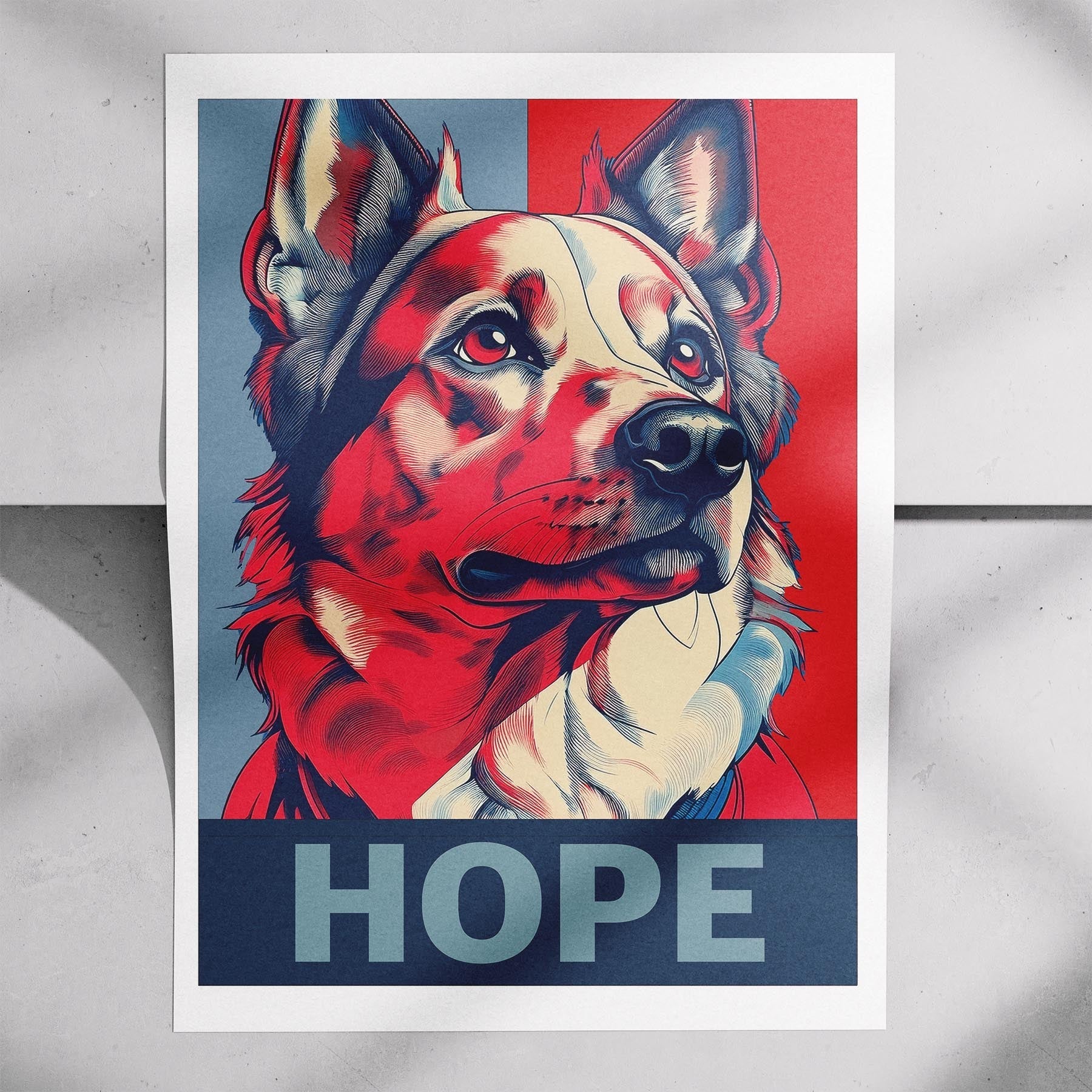 German Spitz HOPE Series Inspired by the Obama Poster image 7