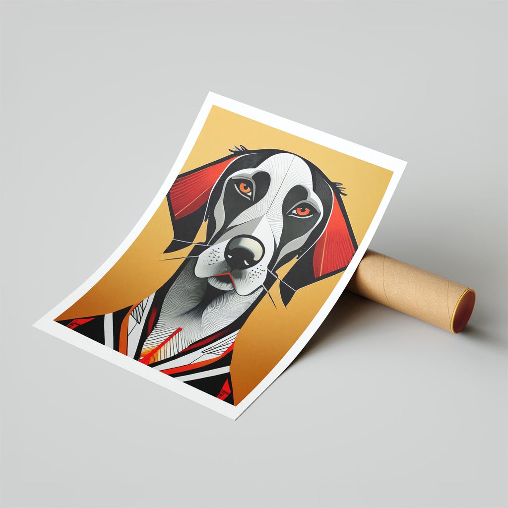 German Pointer Geometric Orange Series image 6