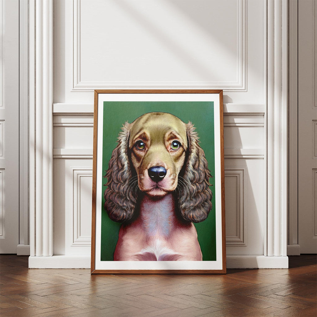 Cocker Spaniel Green Painted Series image 4