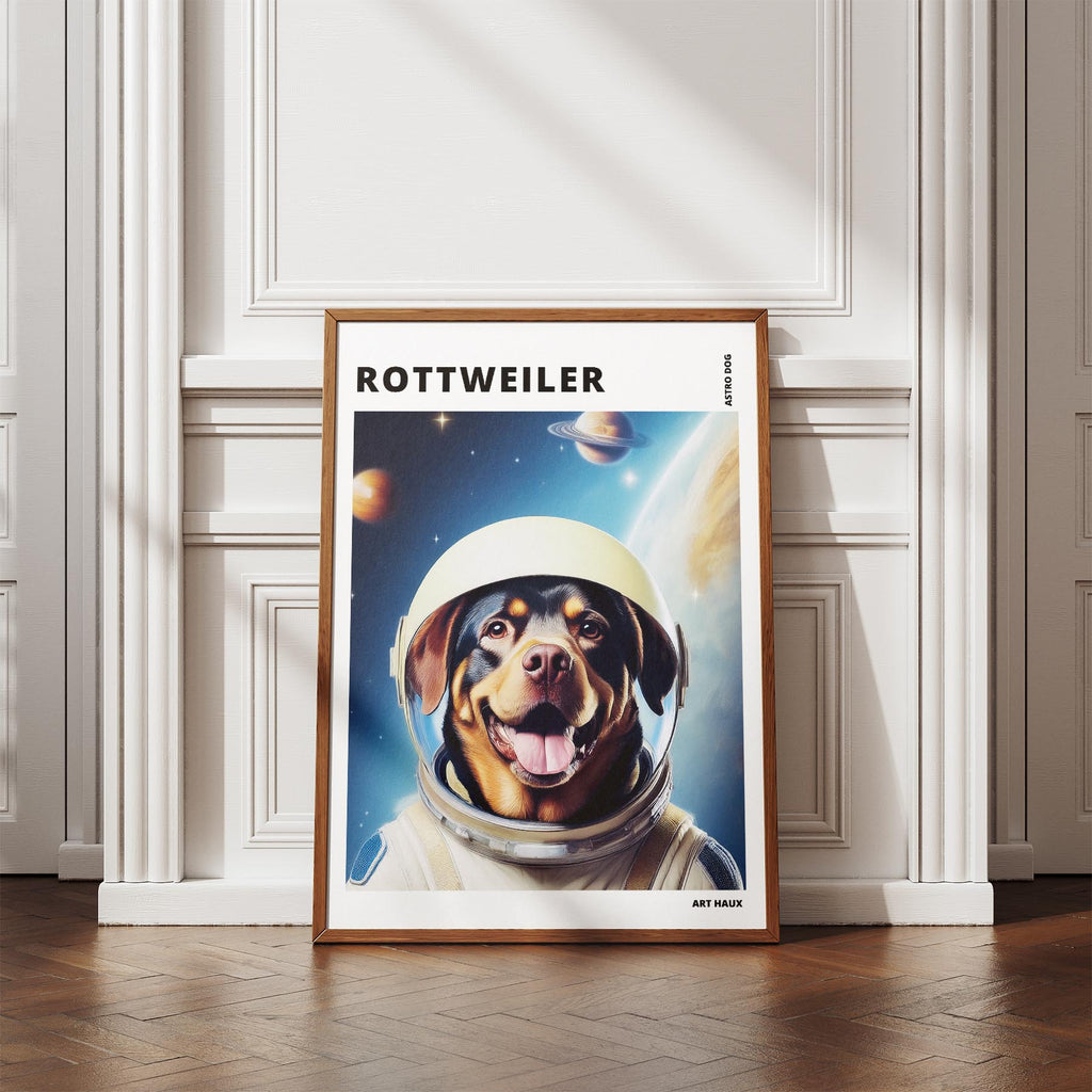 Rottweiler Astronaut Dog Series with Text Astro Dog image 4