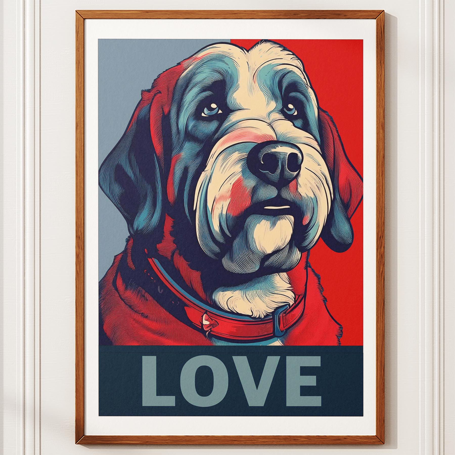 Old English Sheepdog LOVE Series Inspired by the Obama Poster image 10