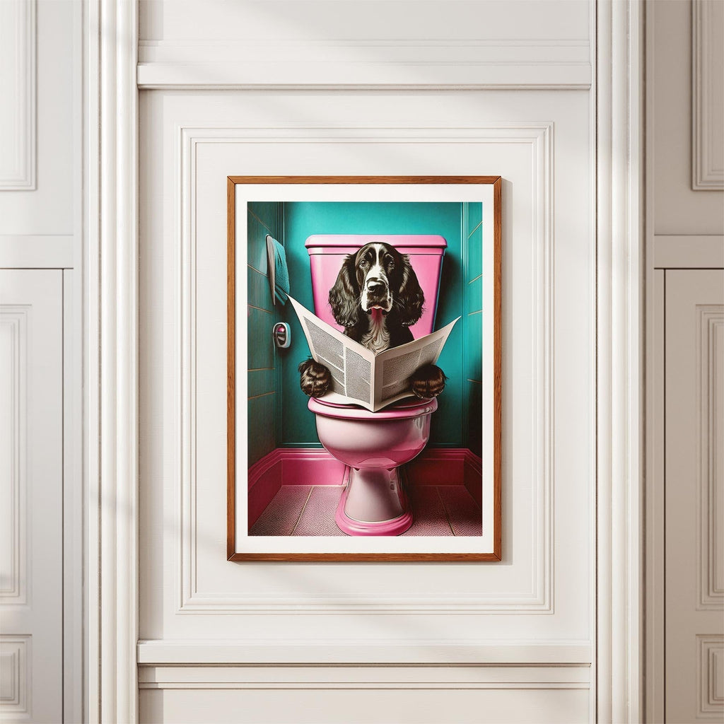 Gordon Setter Toilet Dogs PInk and Turquise image 3