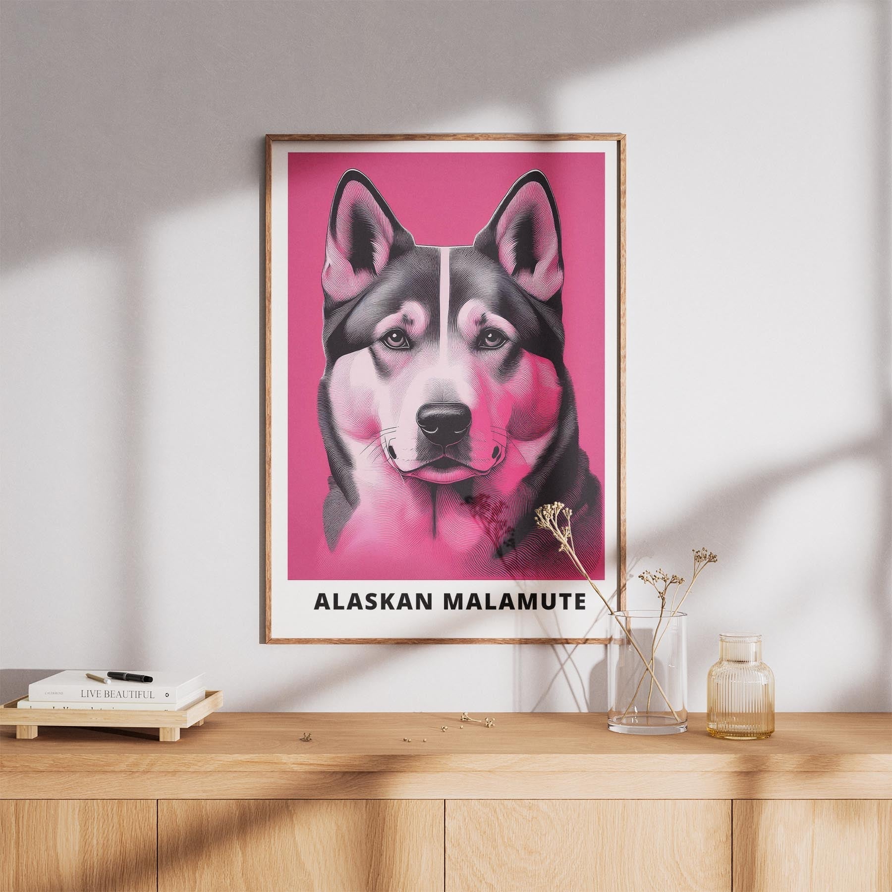 Alaskan Malamute Pink and Black Dog Series 2 image 8