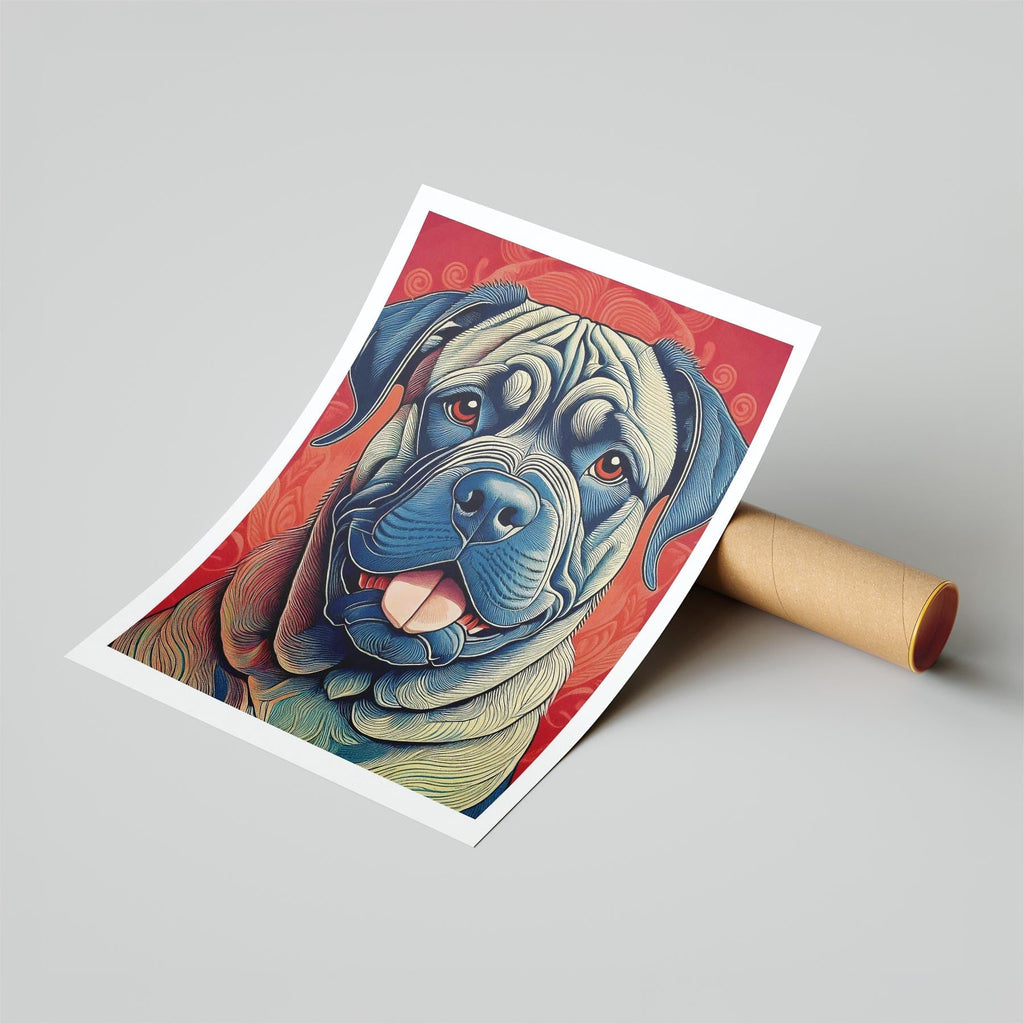 Dogue de Bordeaux Hokusai Japanese Inspired Dog Series image 6