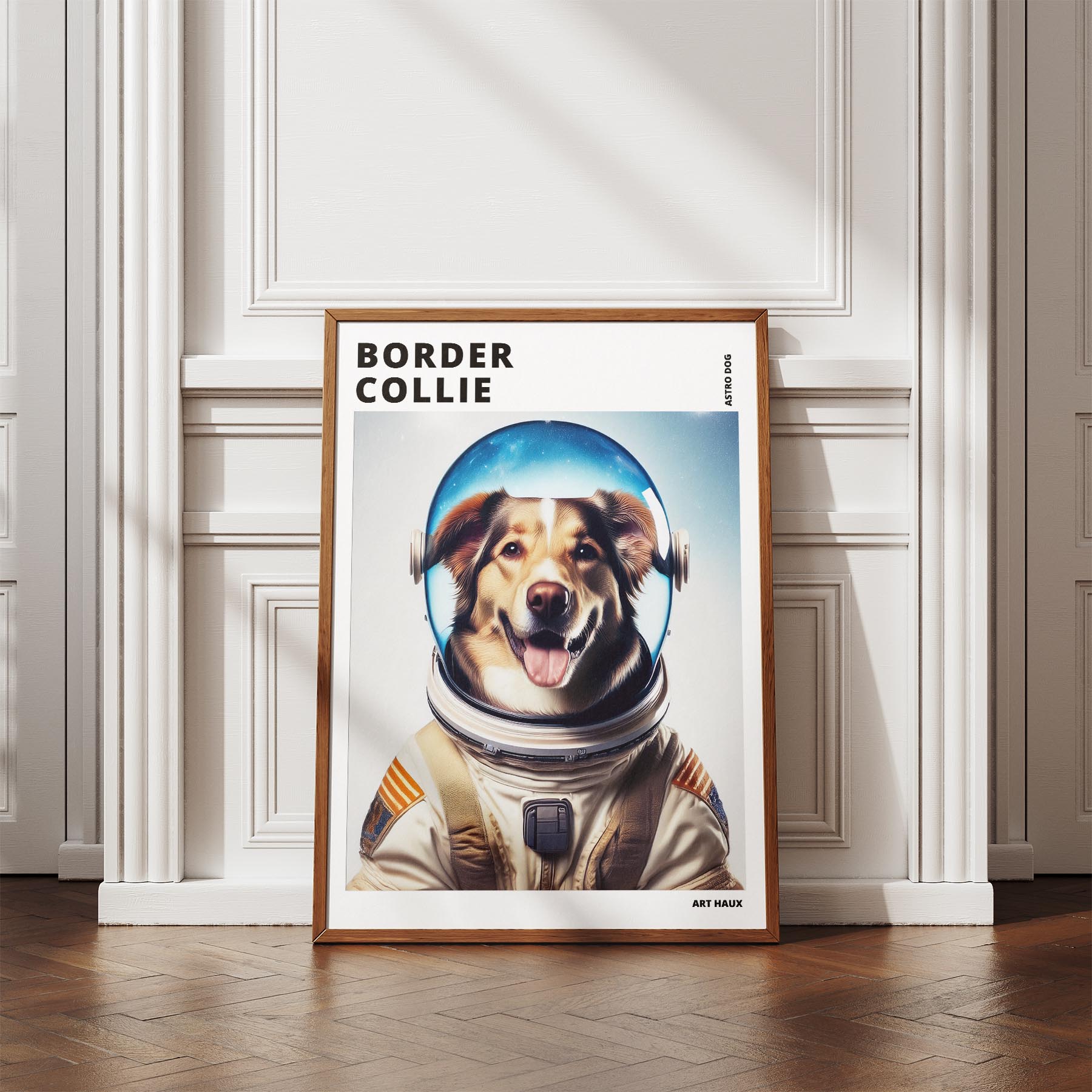 Border Collie Astronaut Dog Series with Text Astro Dog image 4