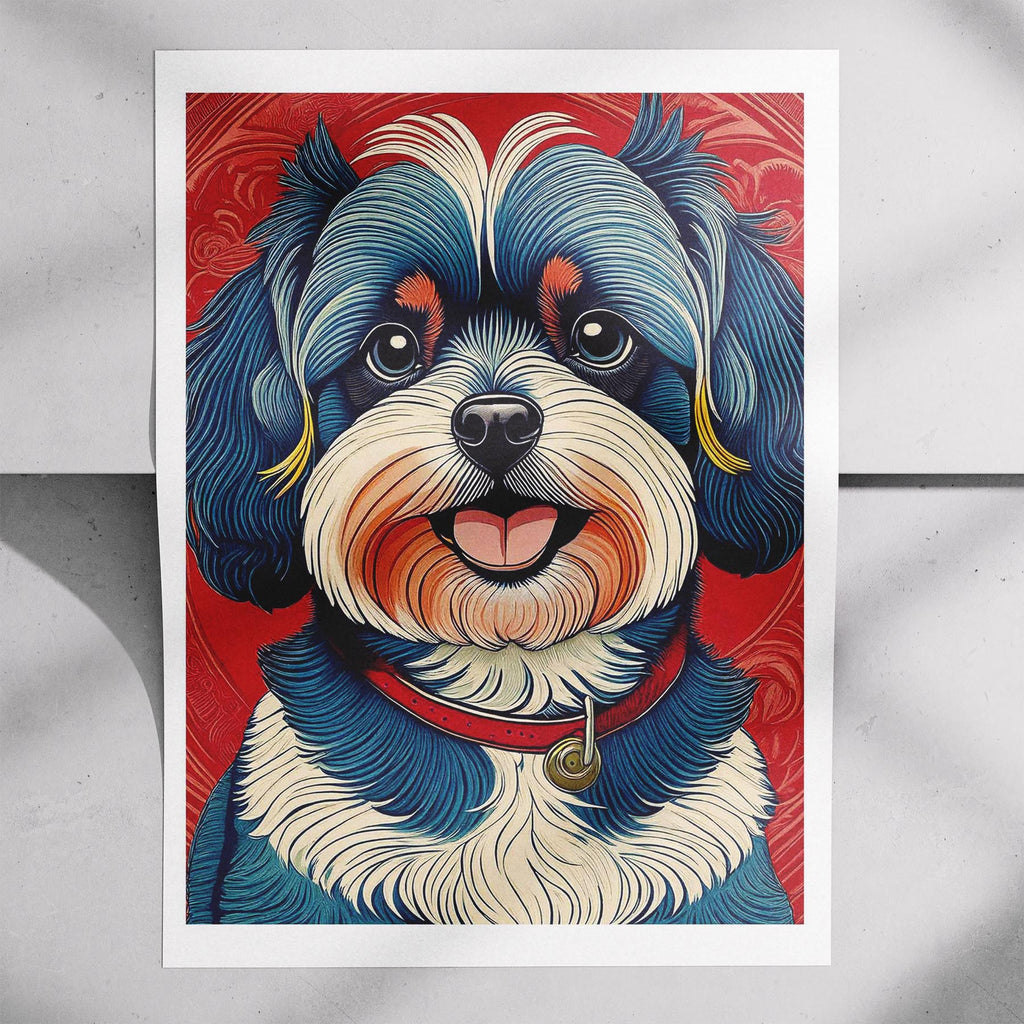 Shih Tzu Hokusai Japanese Inspired Dog Series image 7