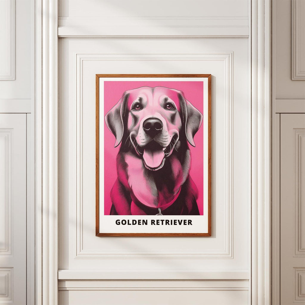 Golden Retriever Pink and Black Dog Series 2 image 3
