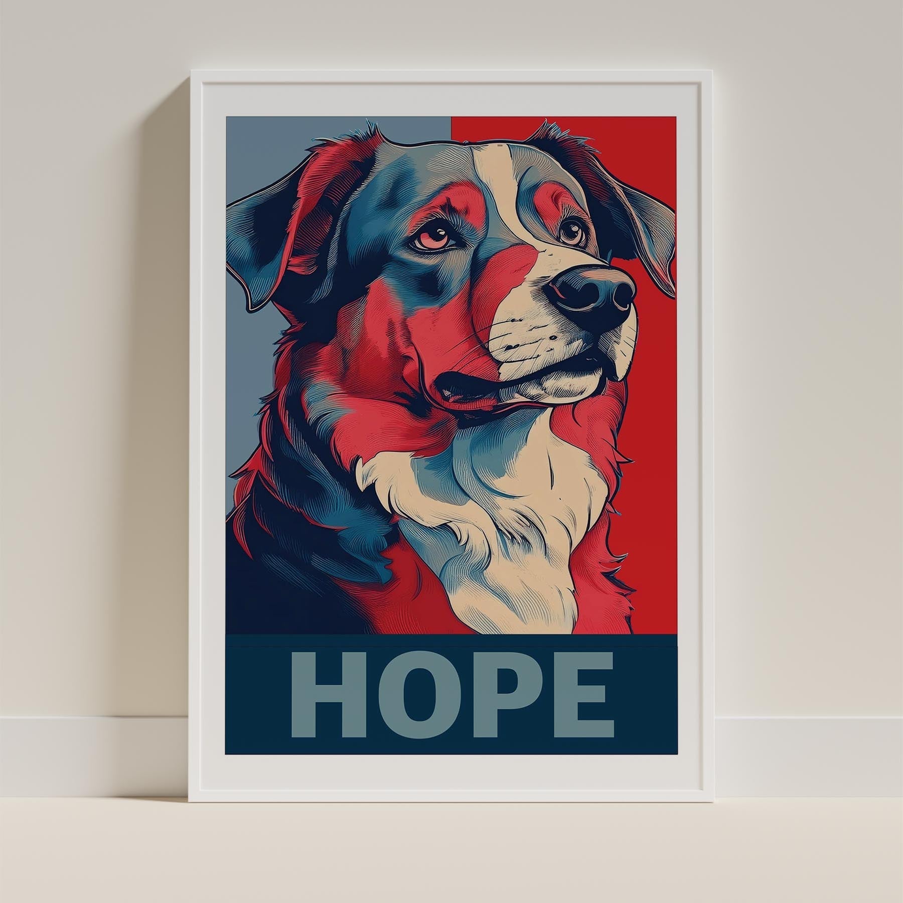 Australian Shepherd HOPE Series Inspired by the Obama Poster image 9