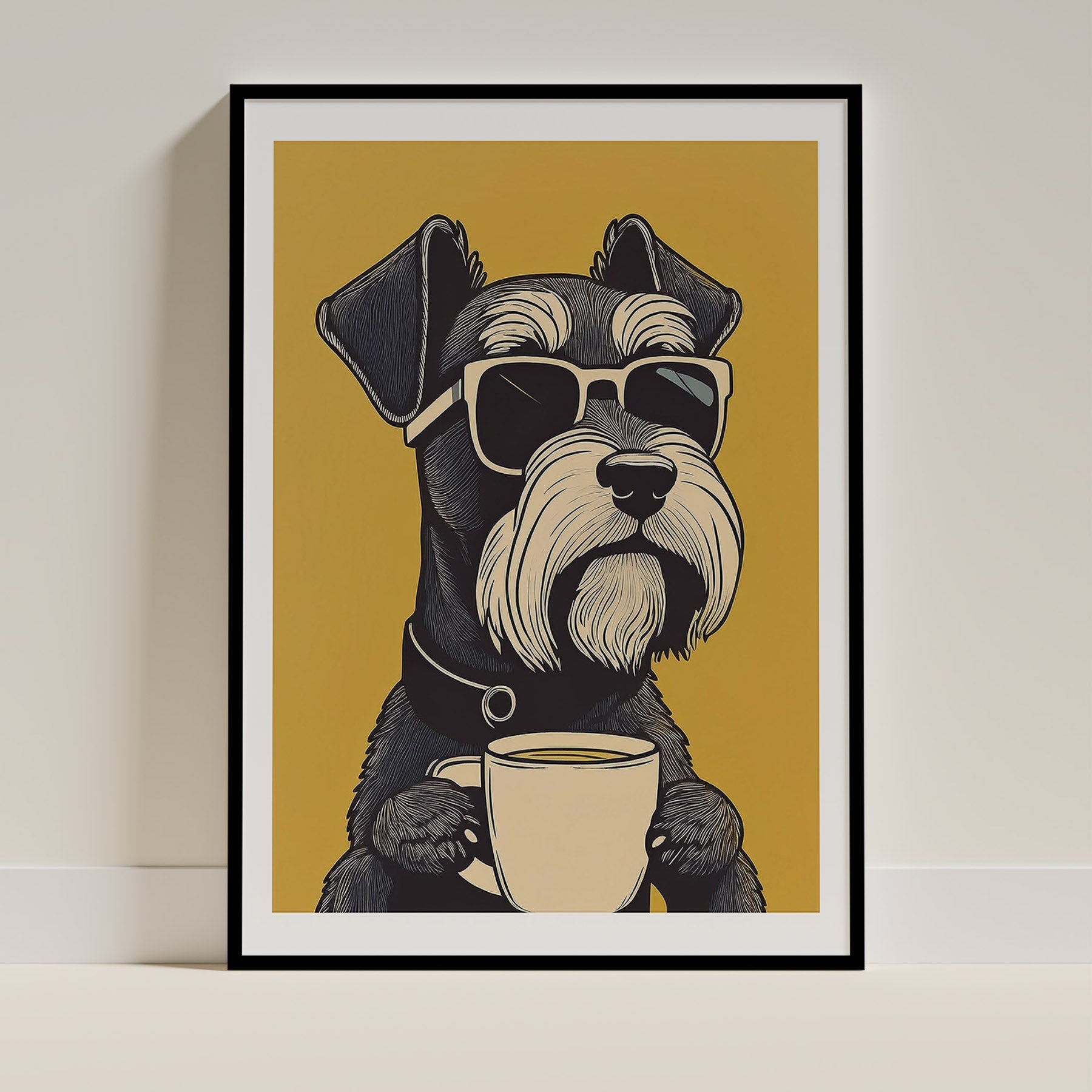 Miniature Schnauzer Chillin Coffee Dog image 0