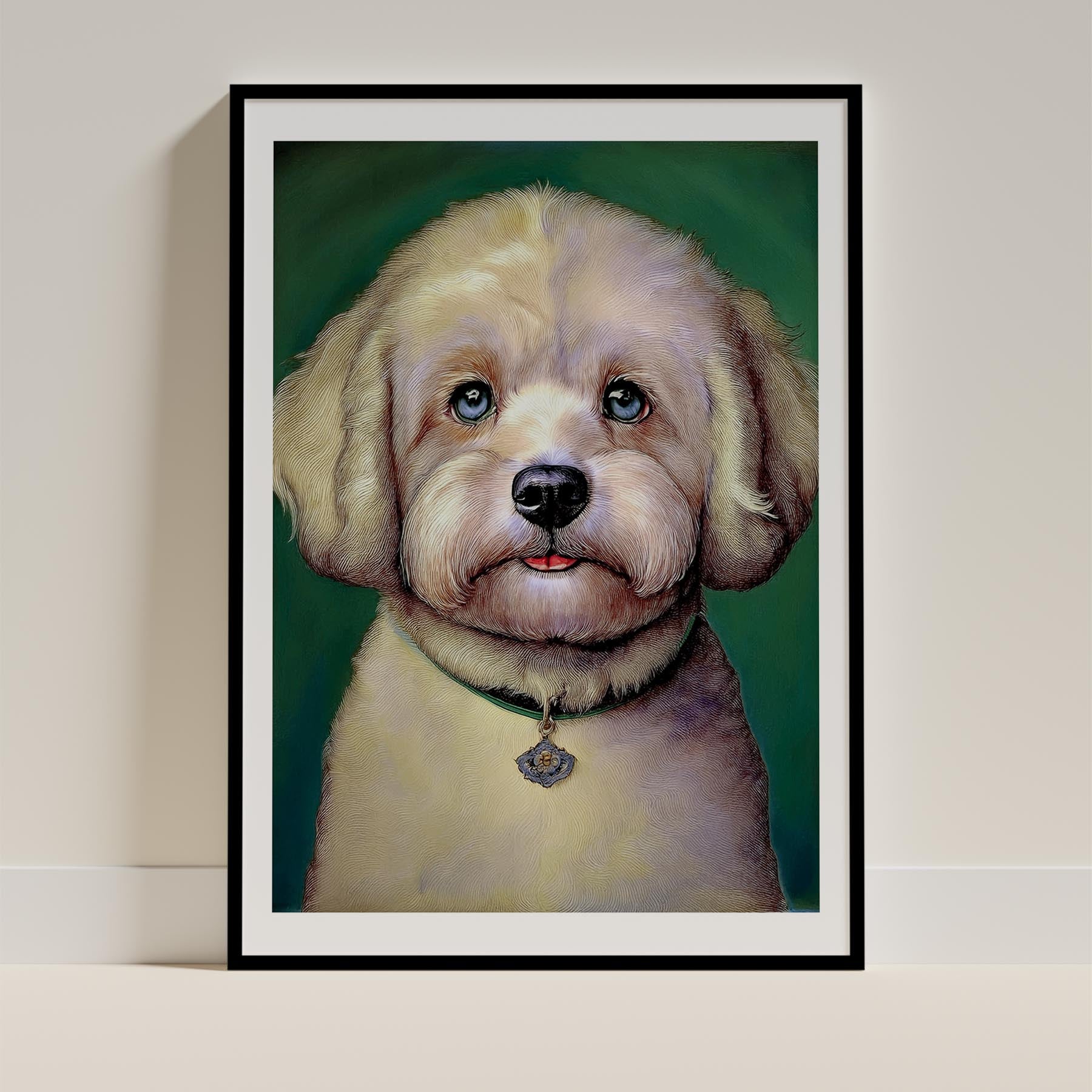 Bichon Frise Green Painted Series image 0