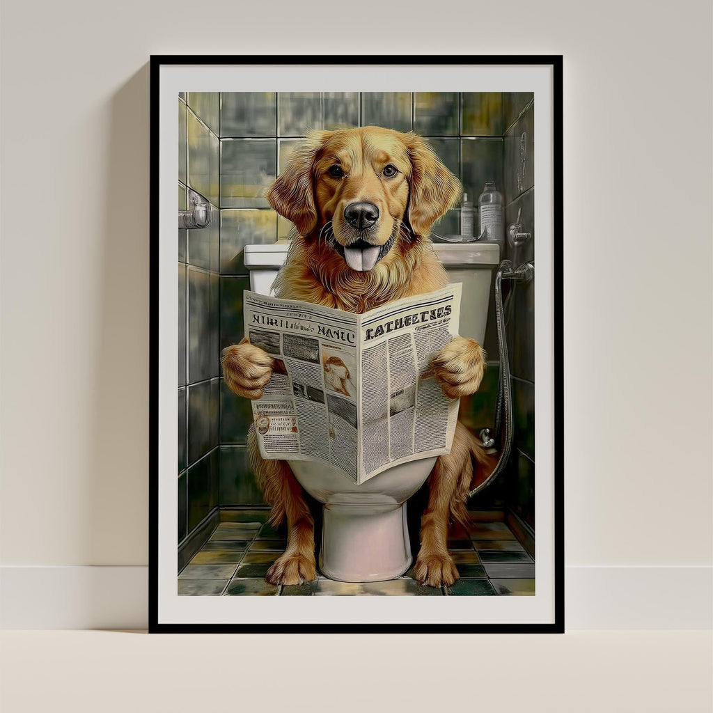 Golden Retriever Toilet Humour Dog Series 1 image 0