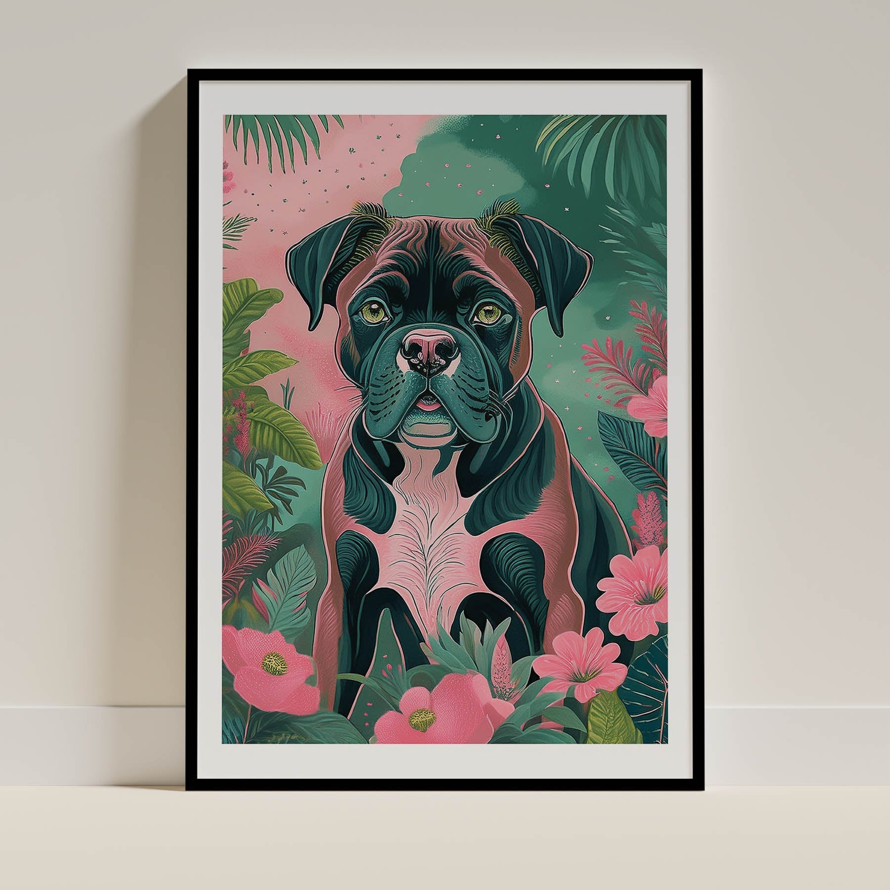 Boxer Flowery Dog image 0