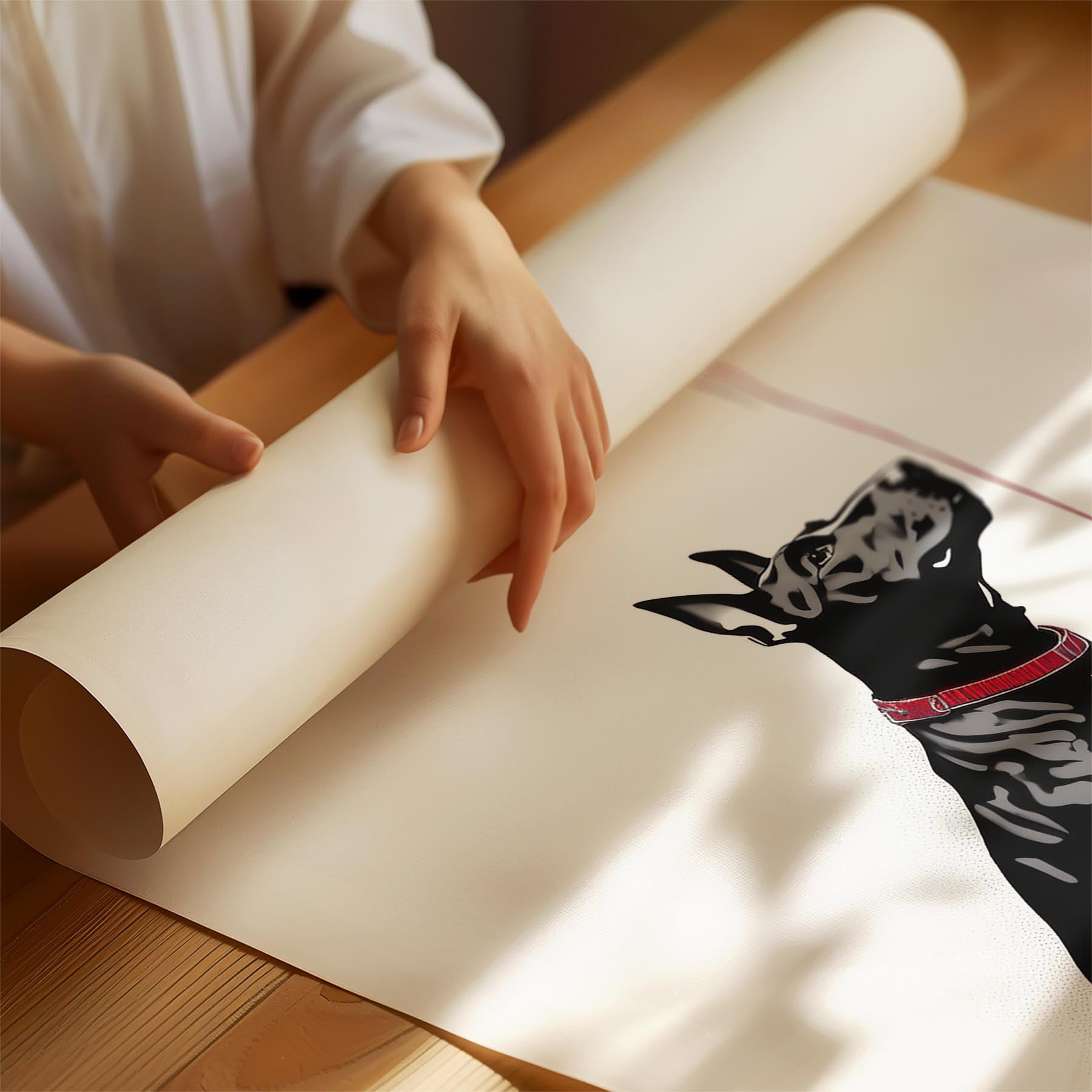 Bull Terrier DOGSY Series inspired by the Art of Banksy with text Dogsy image 1