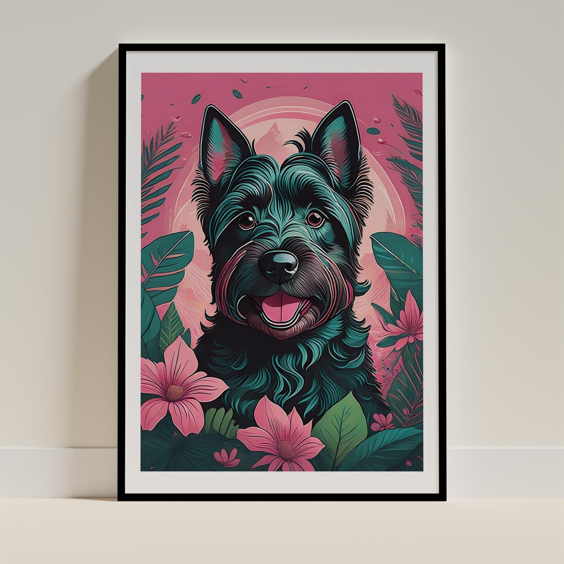Scottish Terrier Flowery Dog image 11