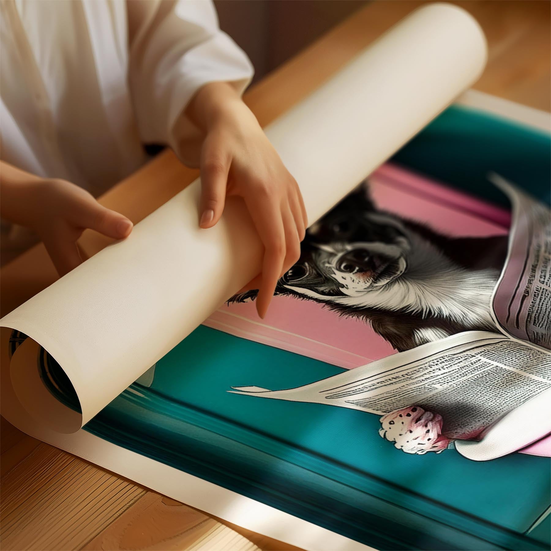 Chihuahua Toilet Dogs PInk and Turquise image 1