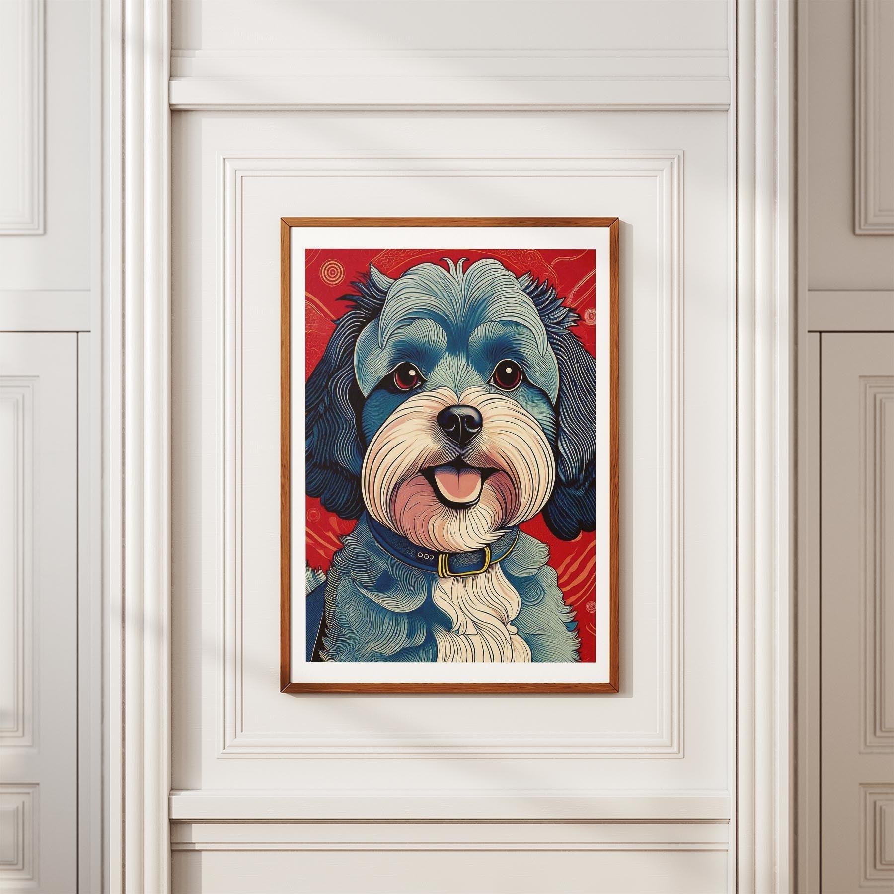 Cavoodle Hokusai Japanese Inspired Dog Series 9 image 3