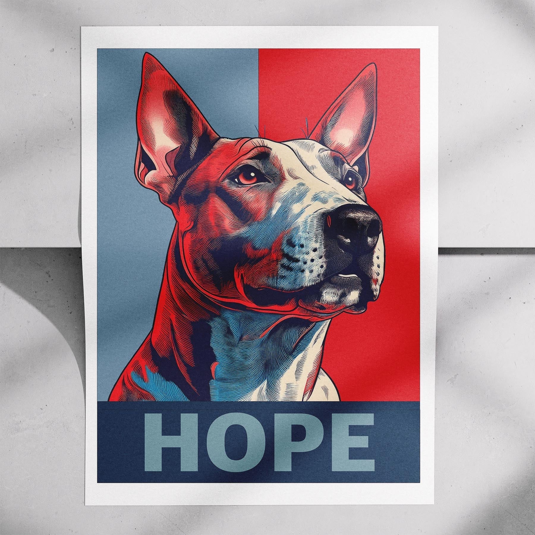 Bull Terrier HOPE Series Inspired by the Obama Poster image 7