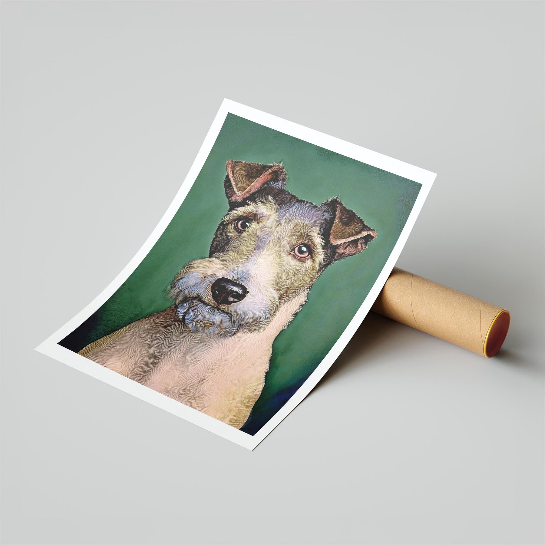 Fox Terrier Green Painted Series image 6