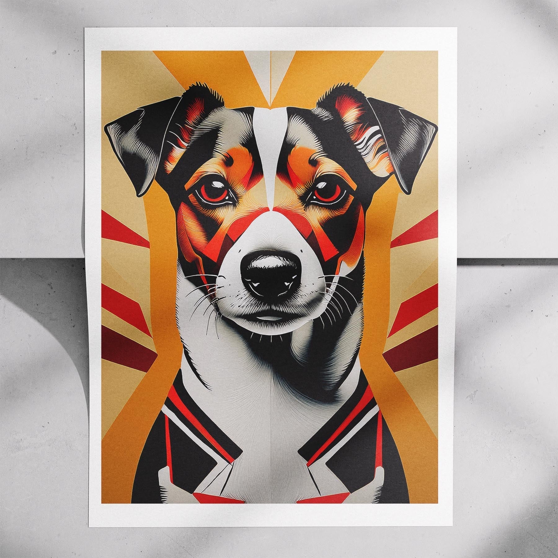 Jack Russell Geometric Orange Series image 7