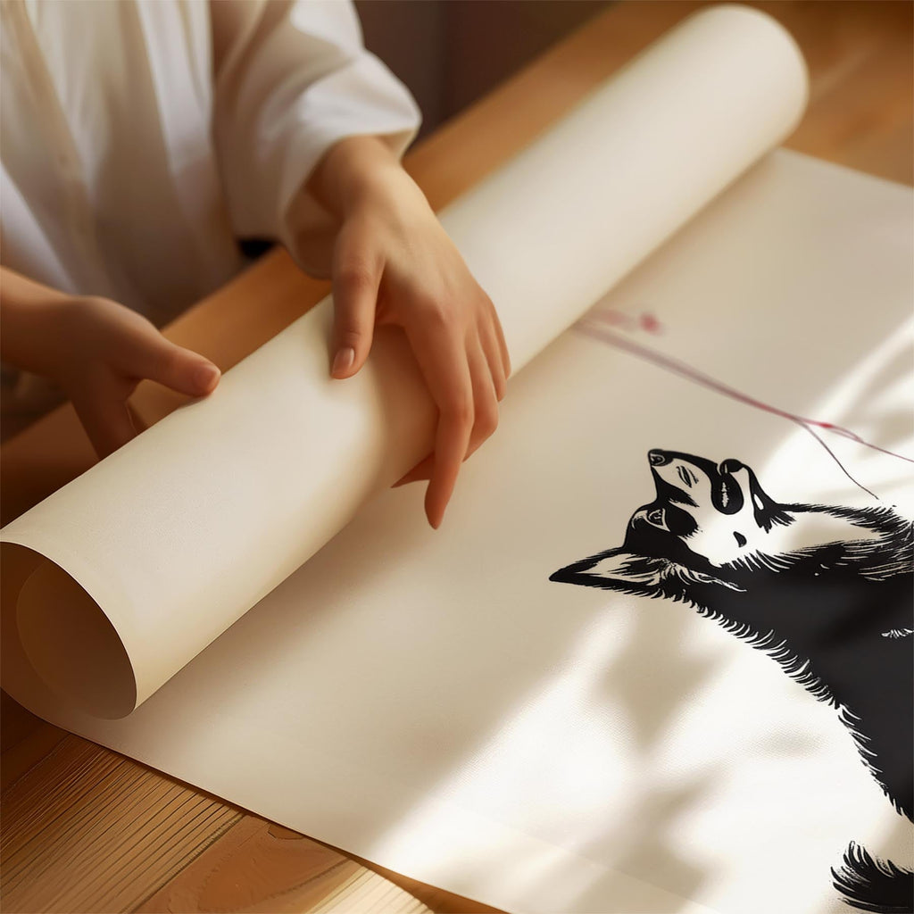 Finnish Lapphund DOGSY Series inspired by the Art of Banksy with text Dogsy image 1