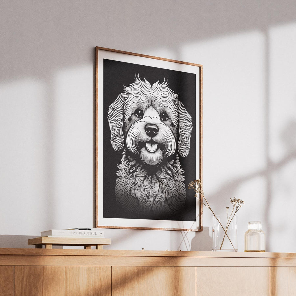 Bichon Frise Line Dog Series in Black and White image 5