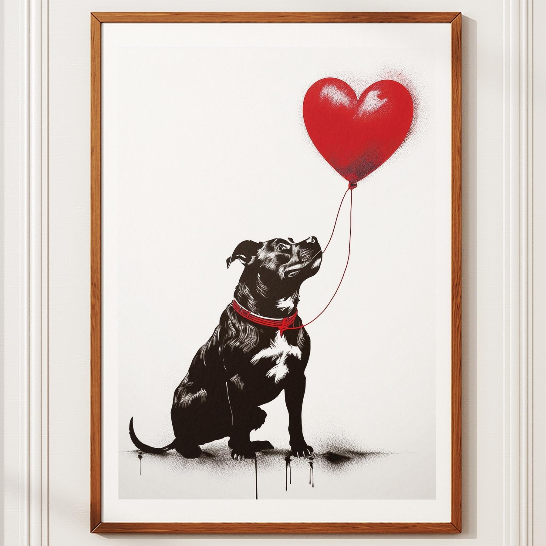 Staffordshire Bull Terrier DOGSY Series inspired by the Art of Banksy image 9