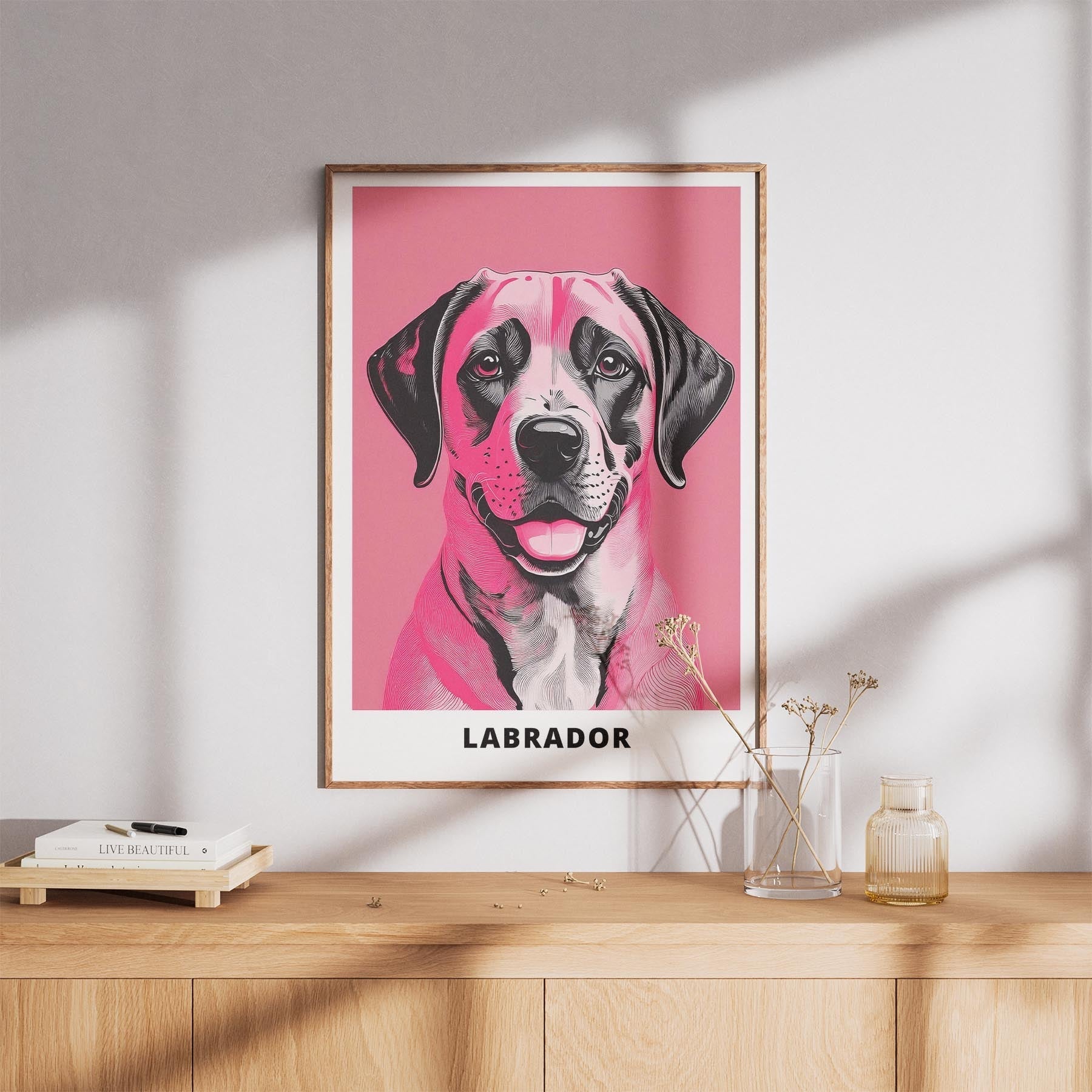 Labrador Retriever Pink and Black Dog Series 3 image 8