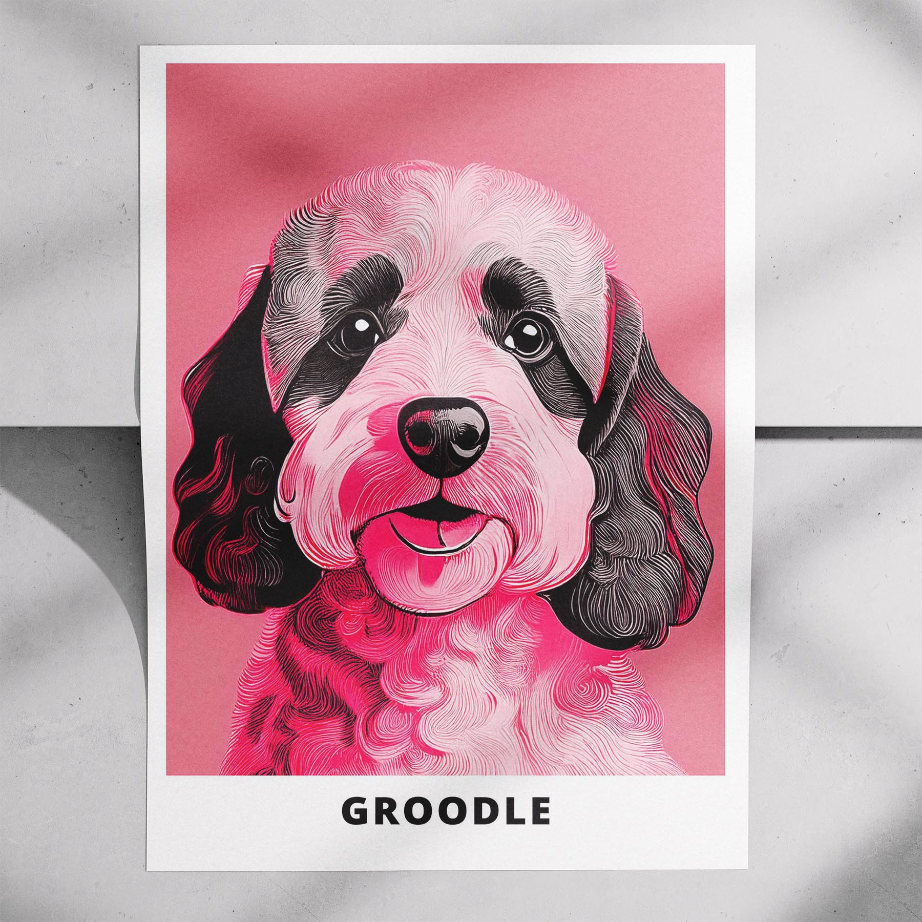 Groodle Pink and Black Dog Series 1 image 7