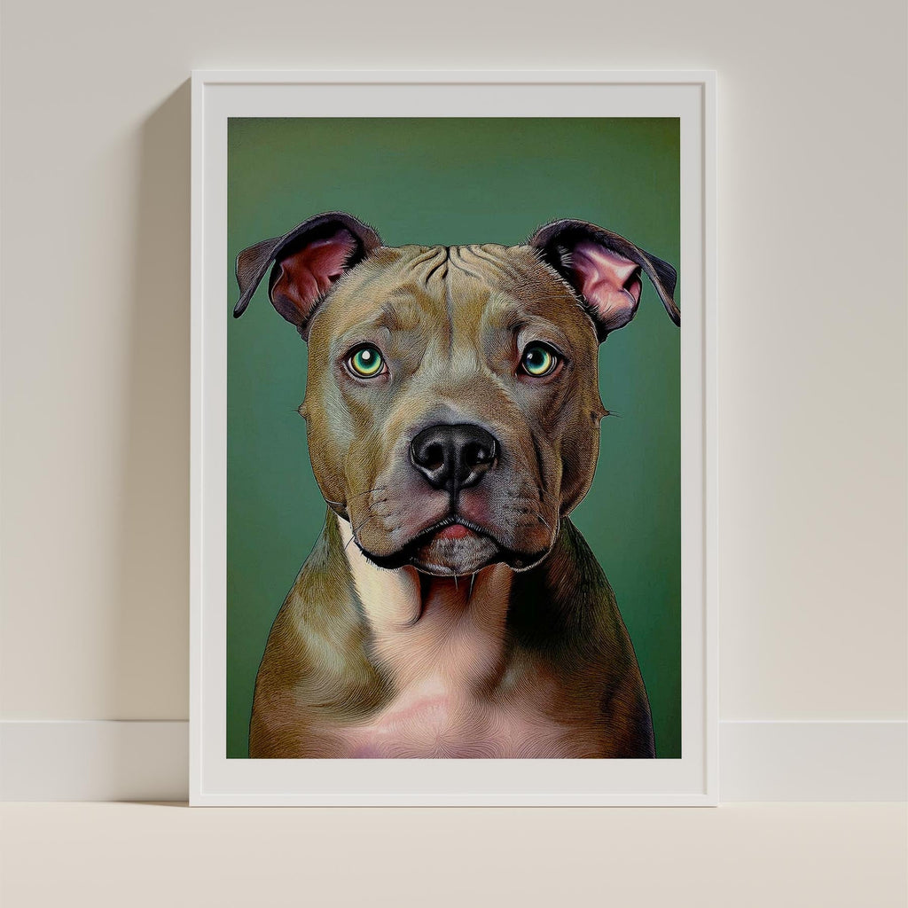 Staffordshire Bull Terrier Green Painted Series image 9