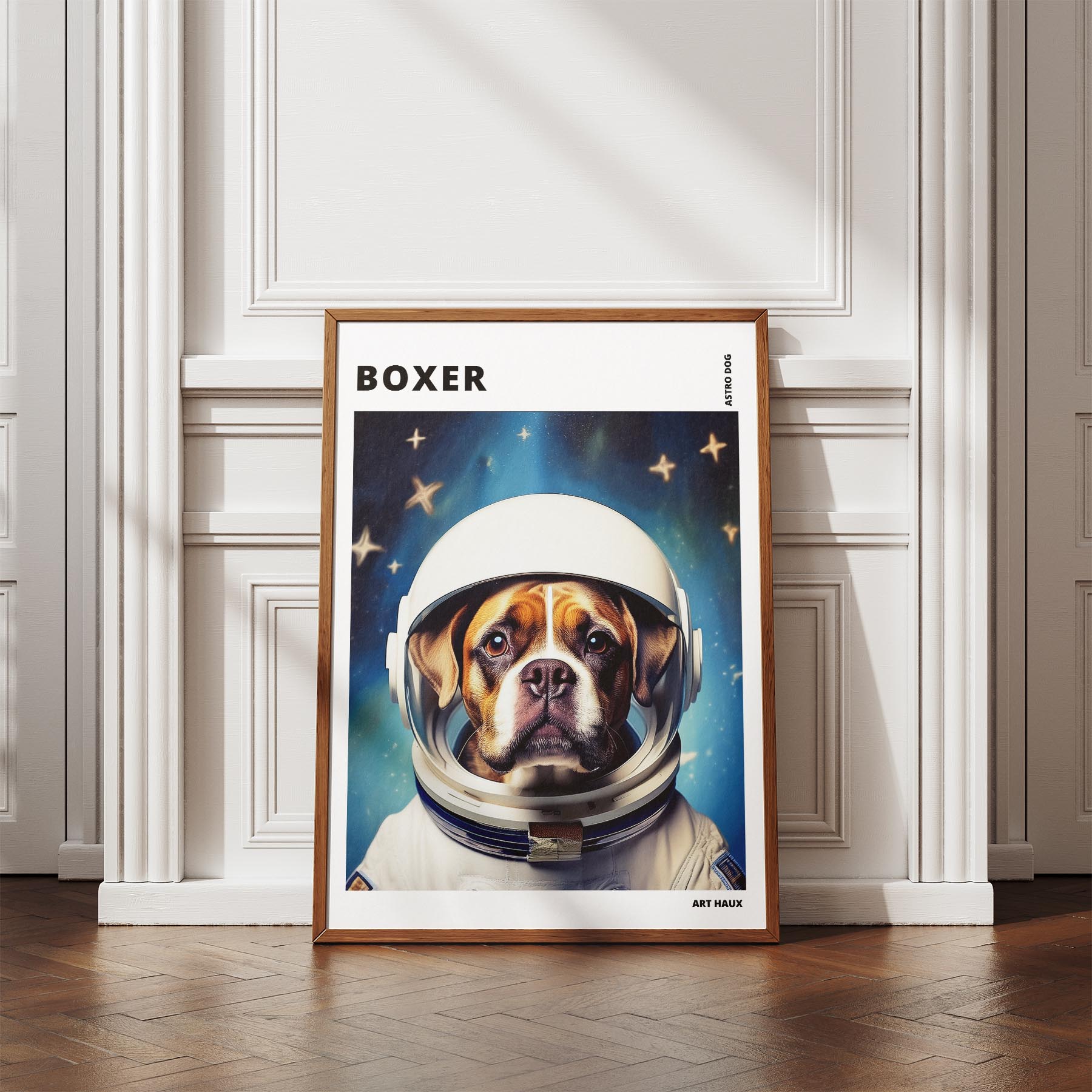 Boxer Astronaut Dog Series with Text Astro Dog image 4