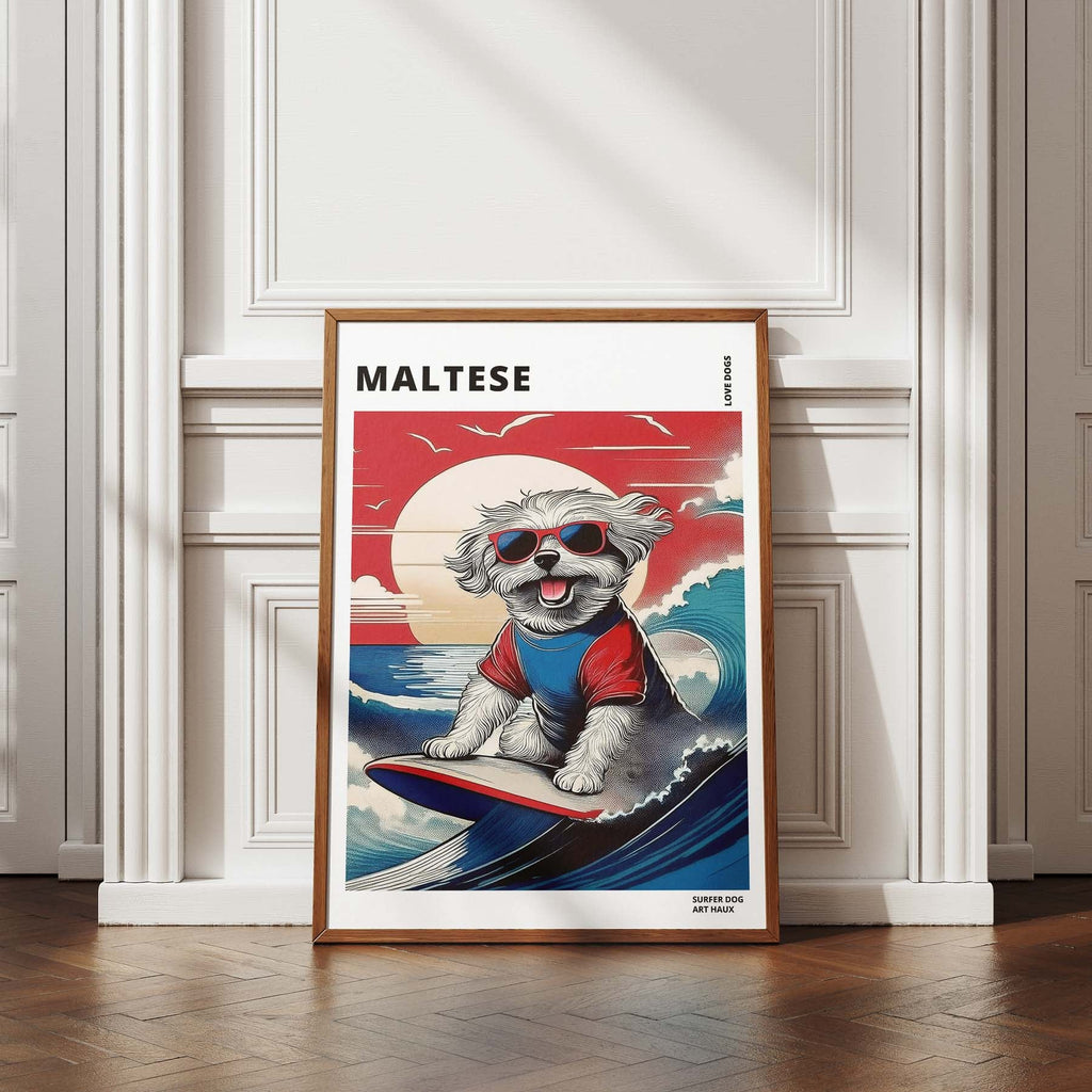 Maltese Hokosai Surfer Dogs 2 image 4