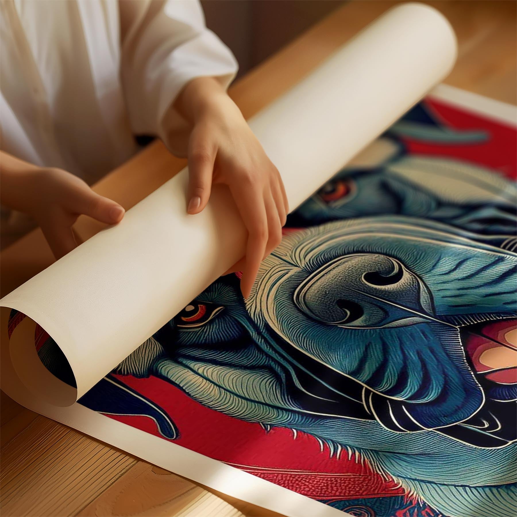 Mastiff Hokusai Japanese Inspired Dog Series image 1