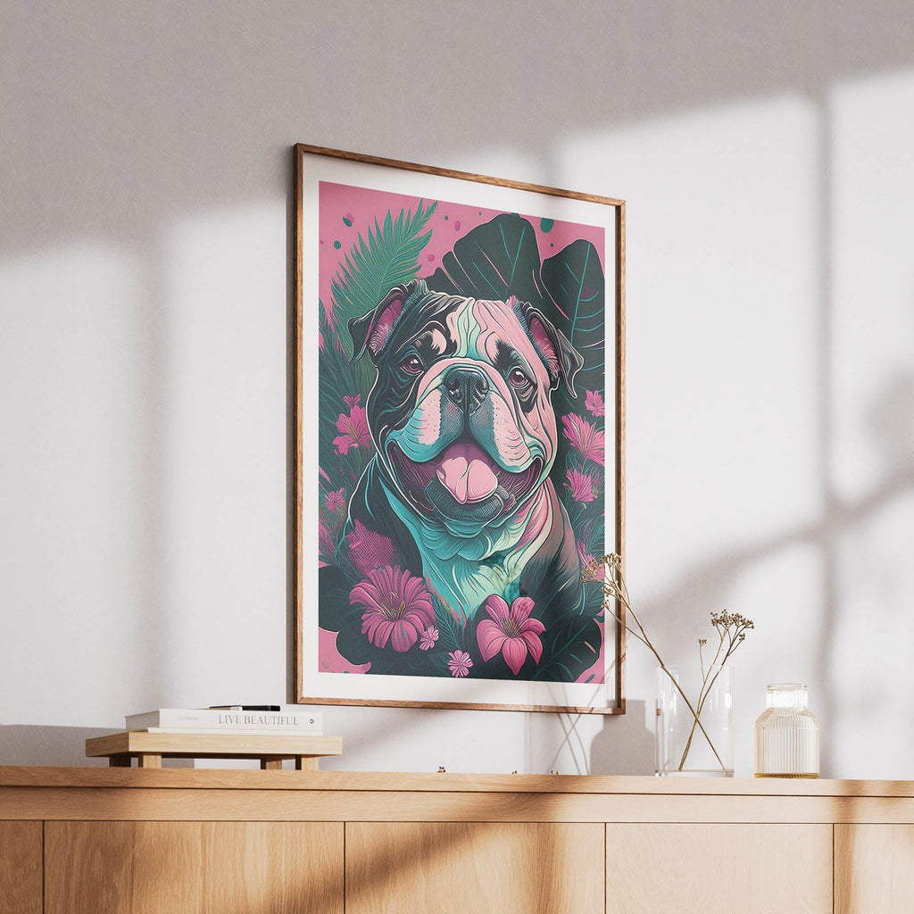 Bulldog 3 Flowery Dog image 6
