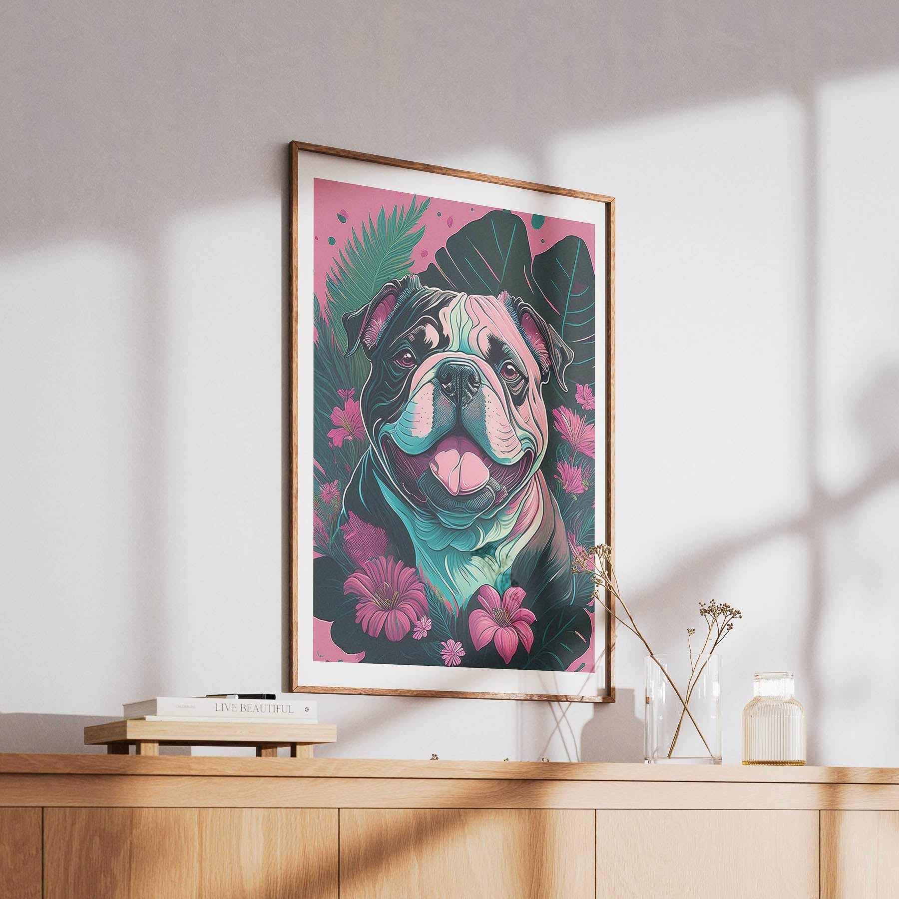 Bulldog 3 Flowery Dog image 6