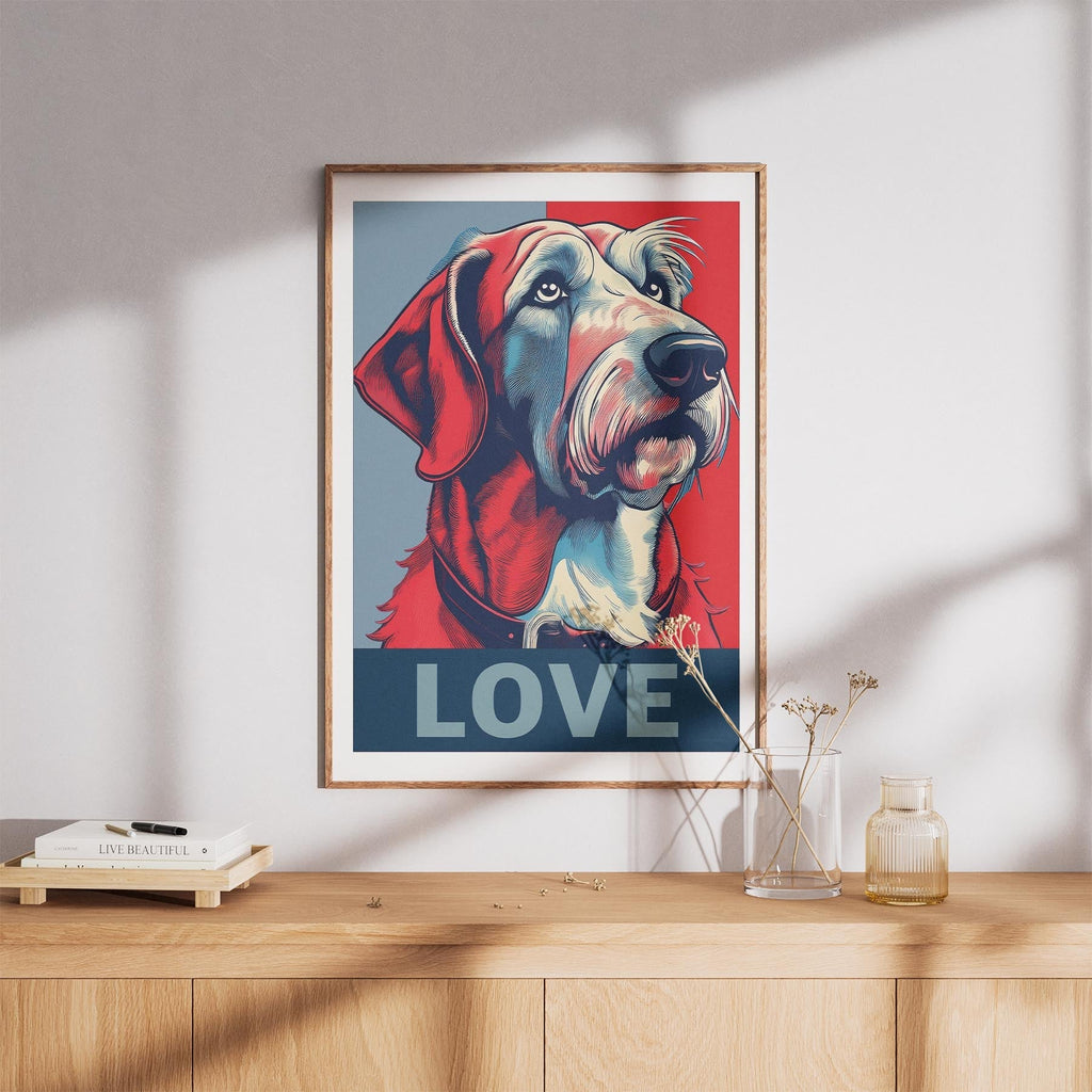 Irish Wolfhound LOVE Series Inspired by the Obama Poster image 8