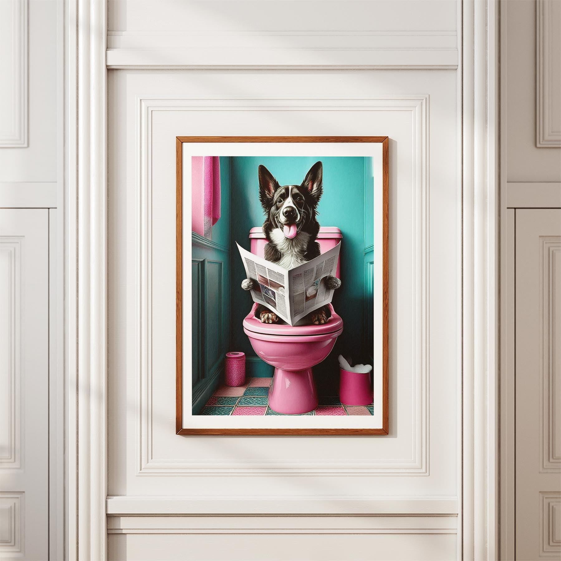 Maremma Toilet Dogs PInk and Turquise image 3