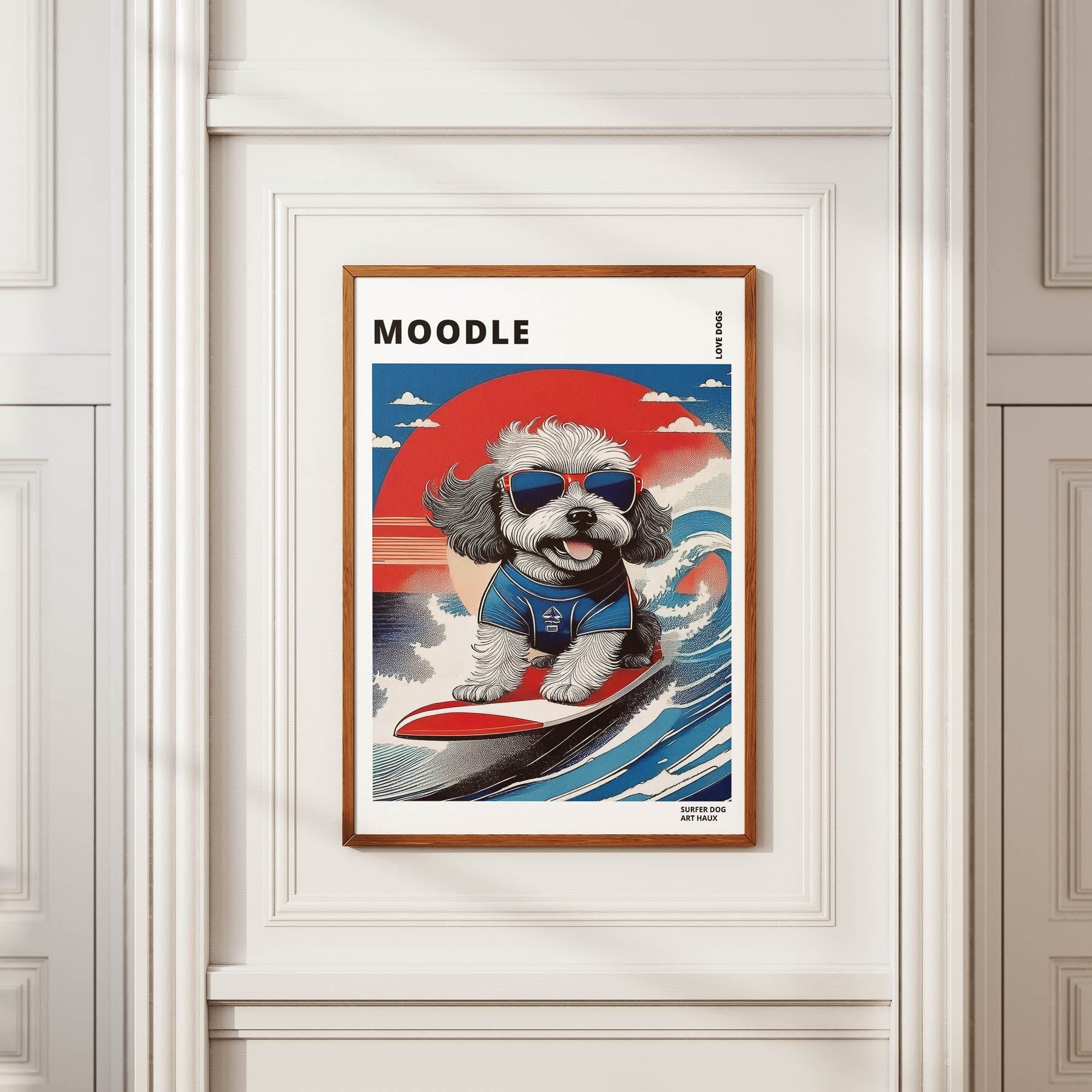 Moodle Hokosai Surfer Dogs 1 image 2