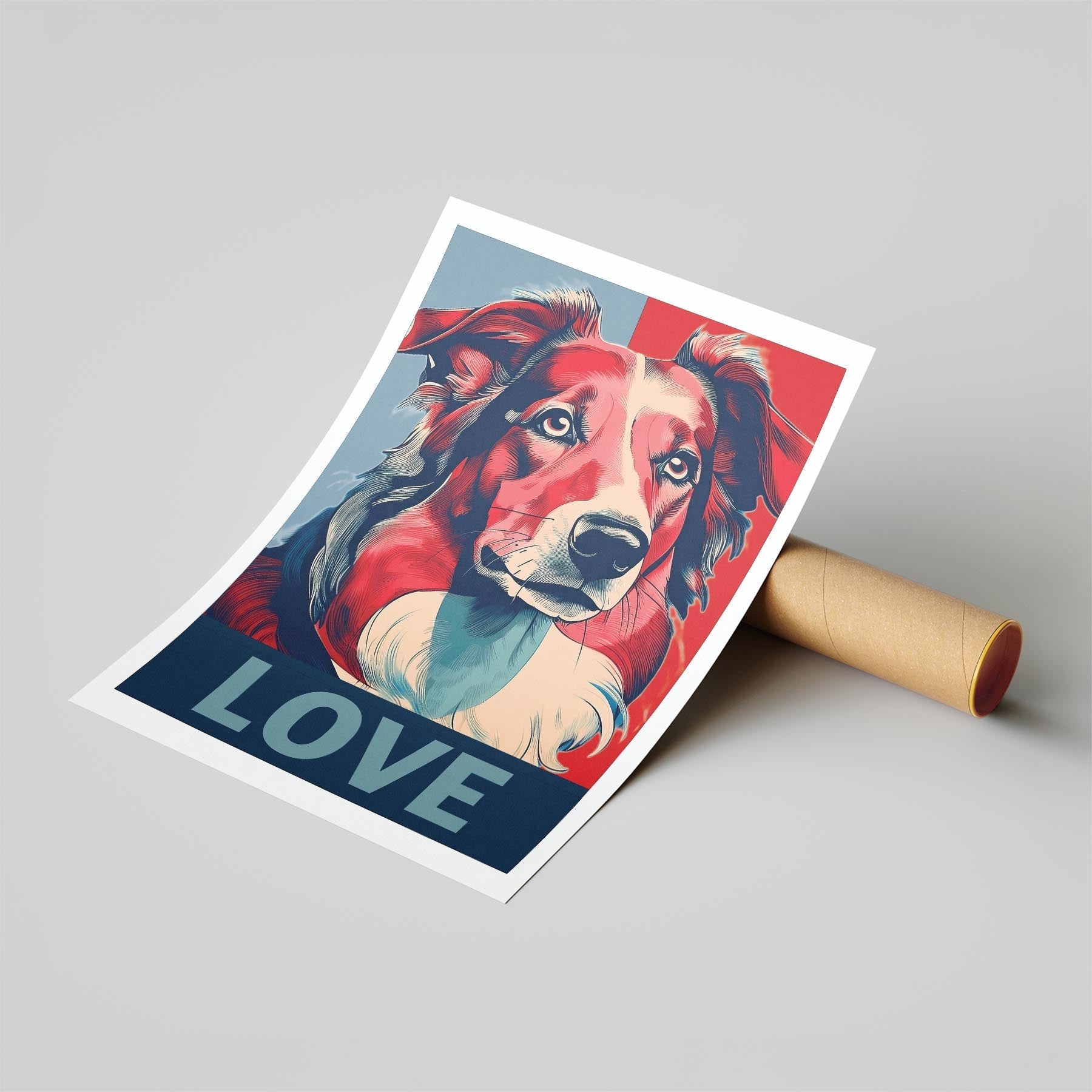 Rough Smooth Collie LOVE Series Inspired by the Obama Poster image 6