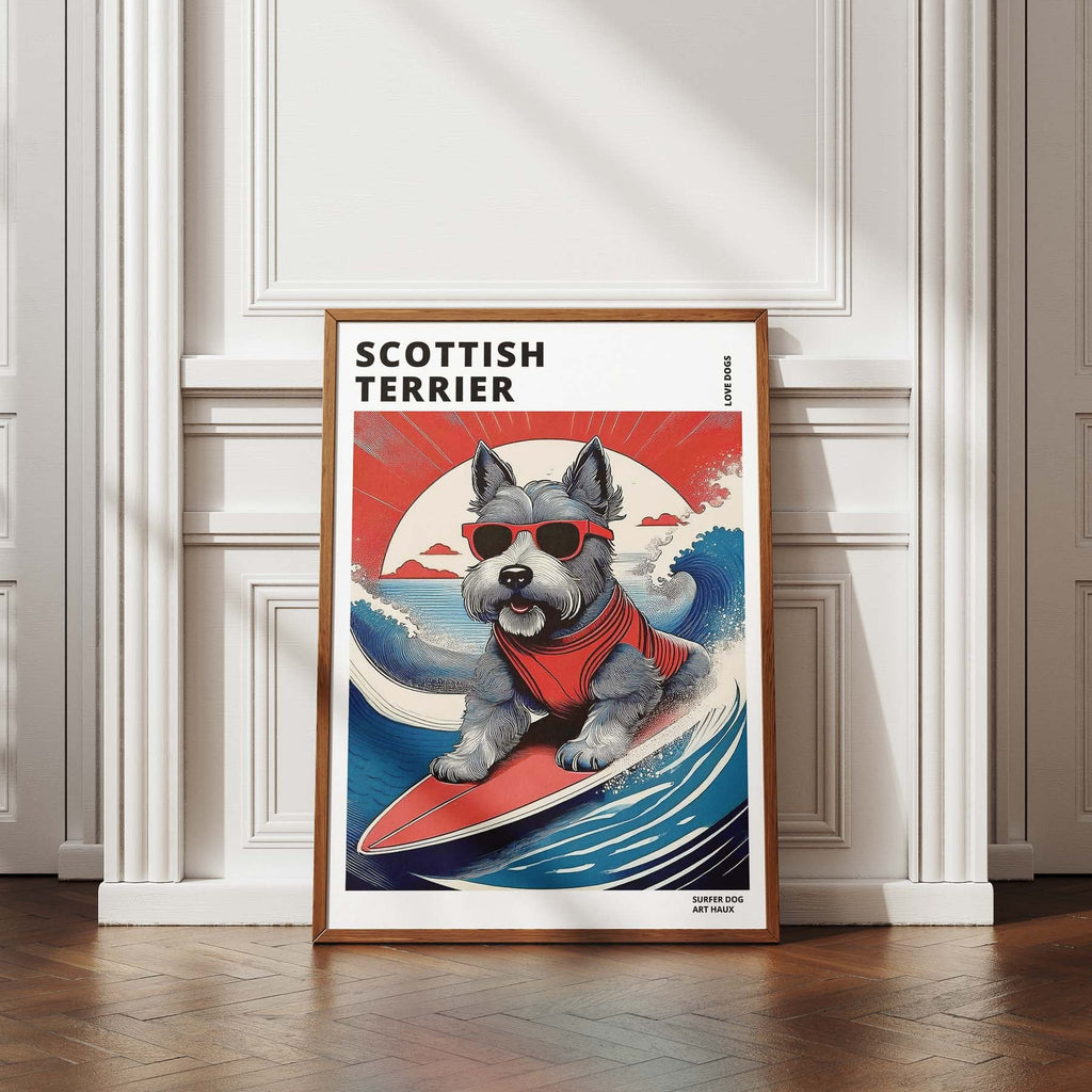 Scottish Terrier Hokosai Surfer Dogs 1 image 4