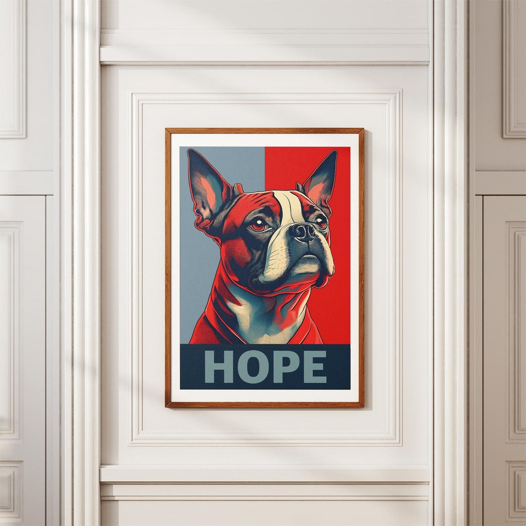 Boston Terrier HOPE Series Inspired by the Obama Poster image 3