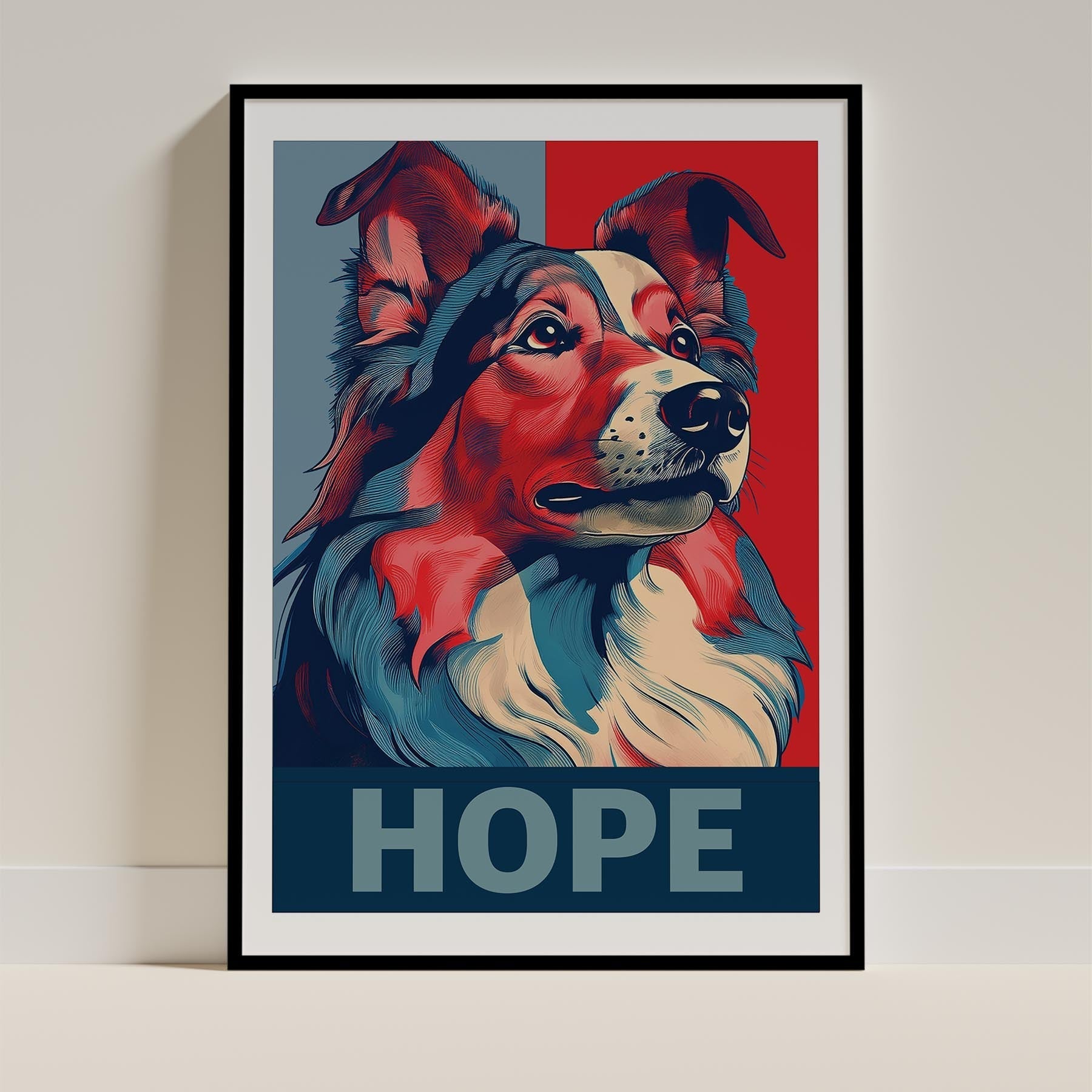 Shetland Sheepdog HOPE Series Inspired by the Obama Poster image 0