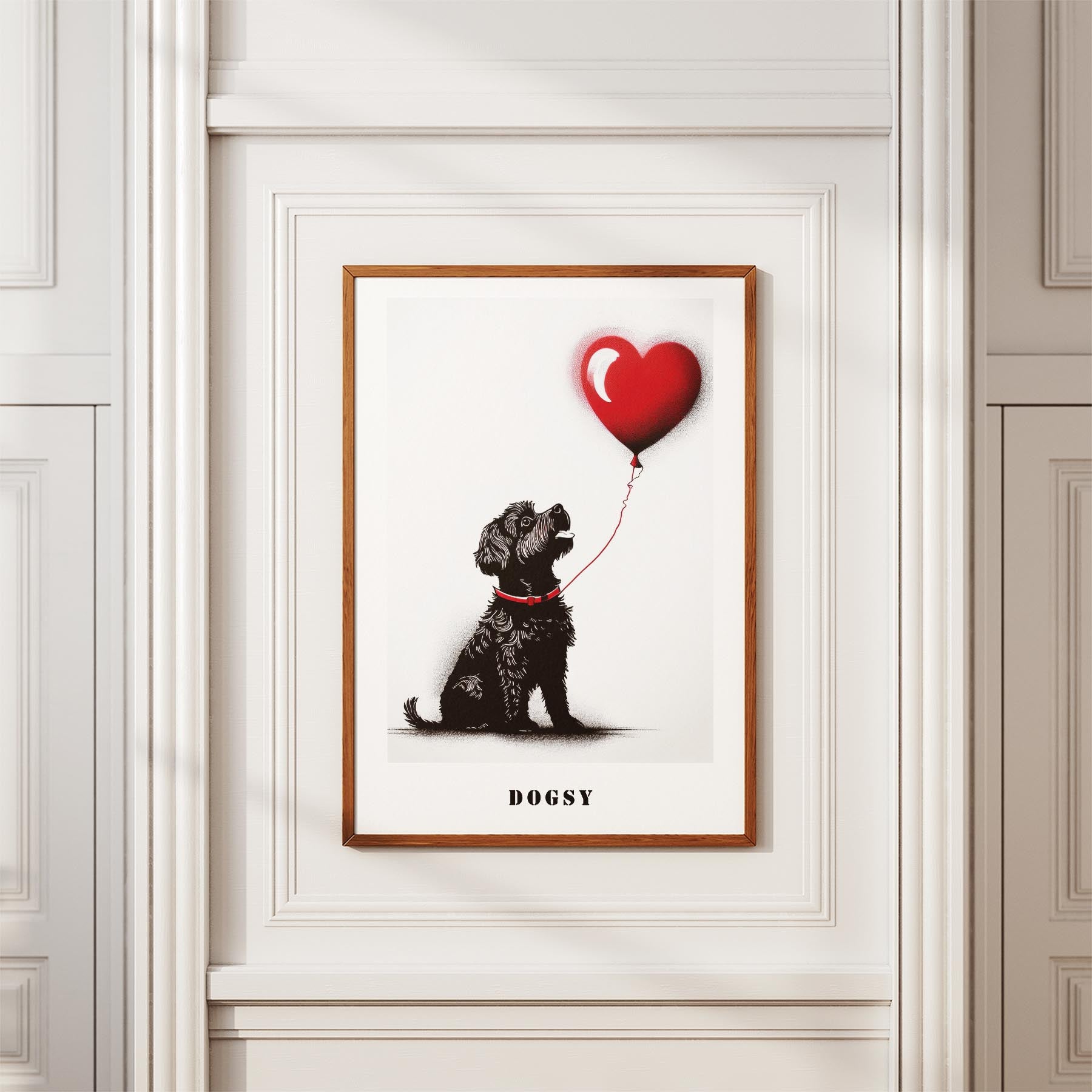 Bichon Frise DOGSY Series inspired by the Art of Banksy with text Dogsy image 3