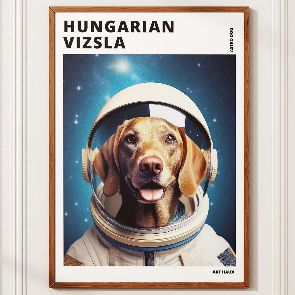 Hungarian Vizsla Astronaut Dog Series with Text Astro Dog image 10