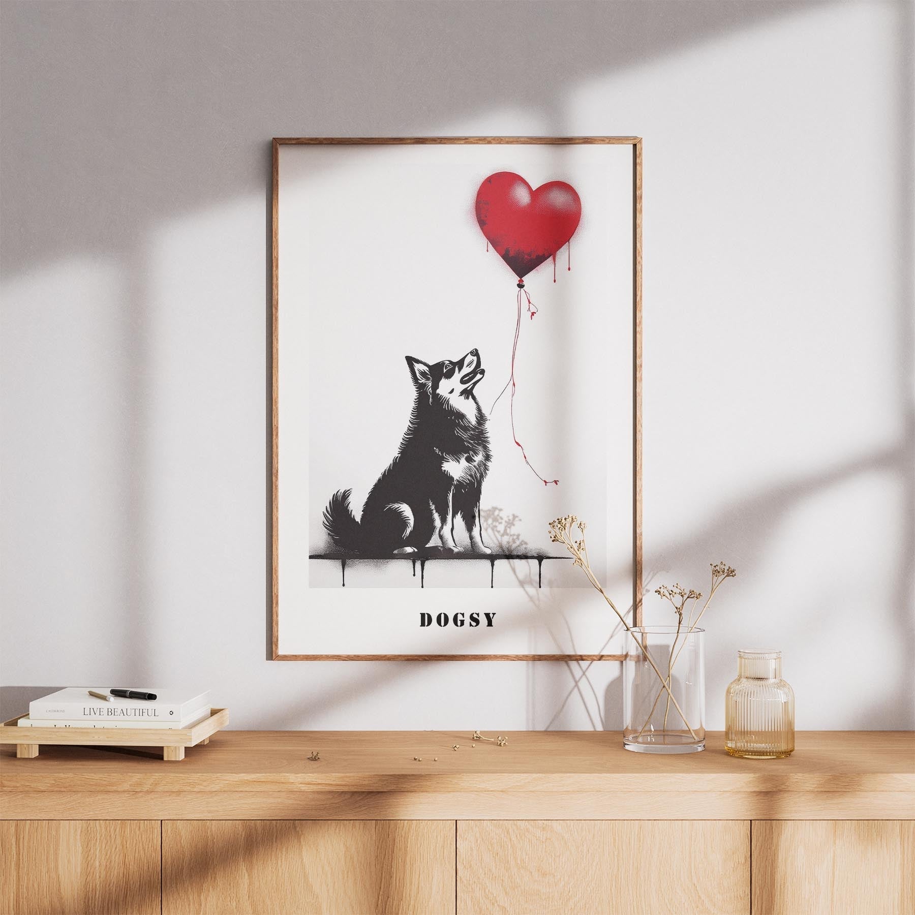 Finnish Lapphund DOGSY Series inspired by the Art of Banksy with text Dogsy image 8