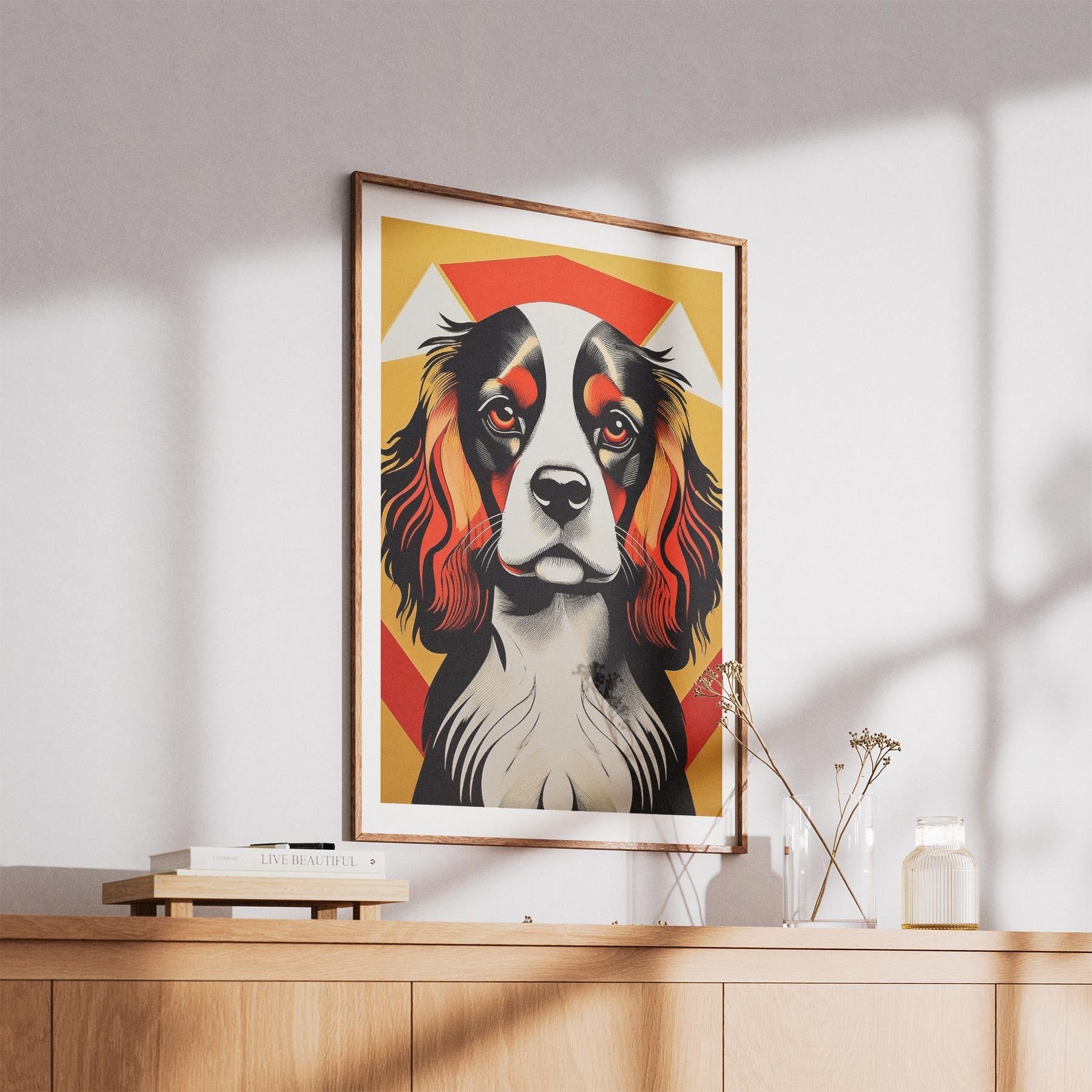 Cavalier Spaniel Geometric Orange Series image 5
