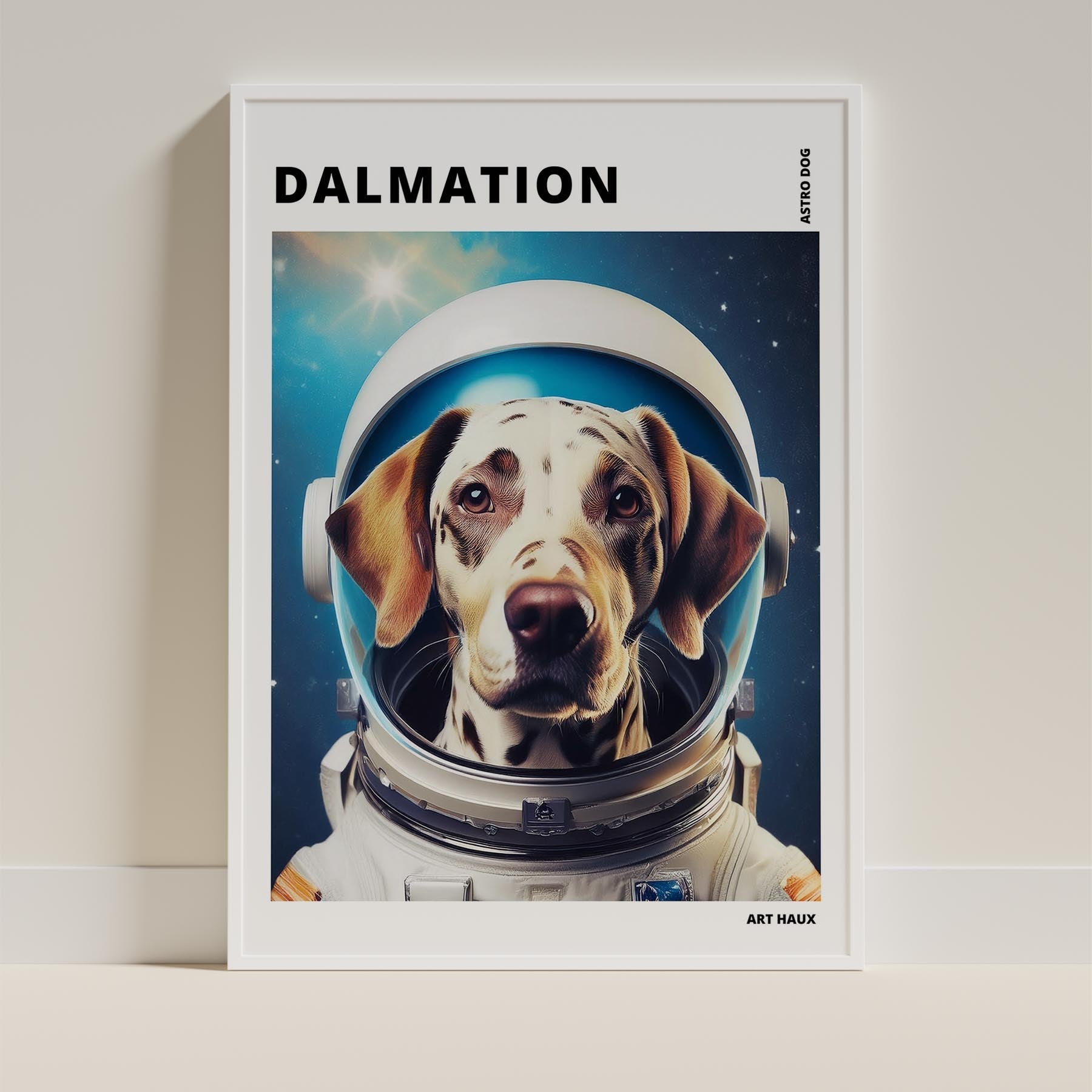 Dalmatian Astronaut Dog Series with Text Astro Dog image 9