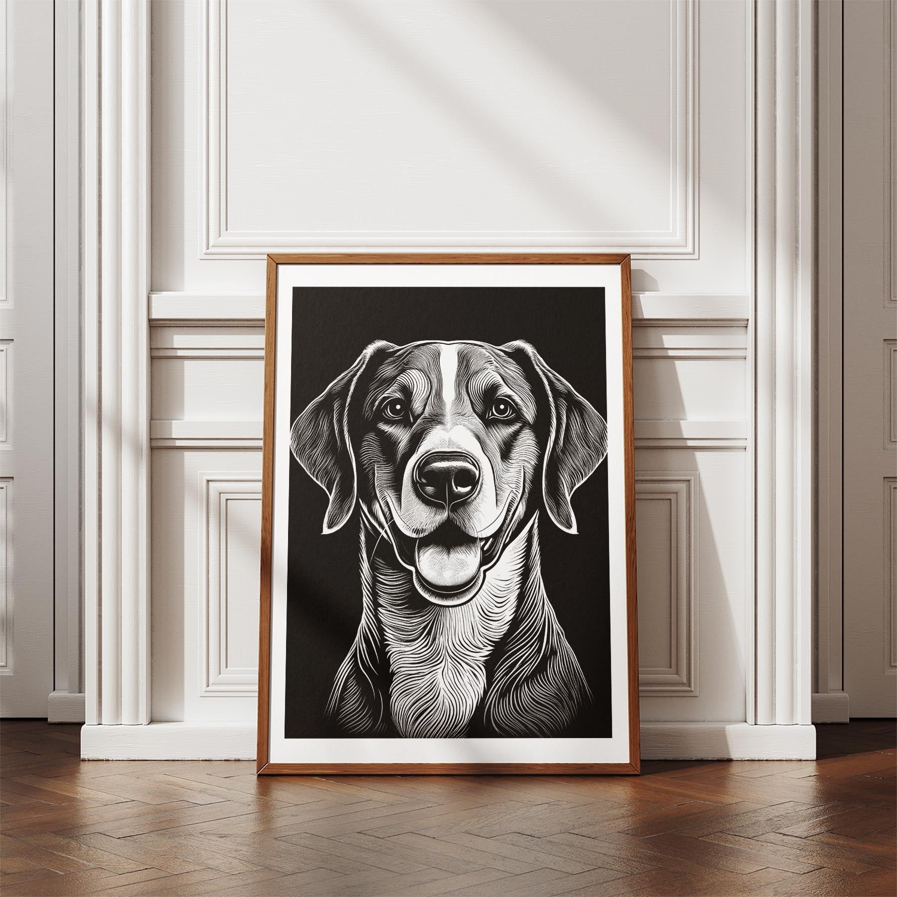 English Pointer Line Dog Series in Black and White image 4