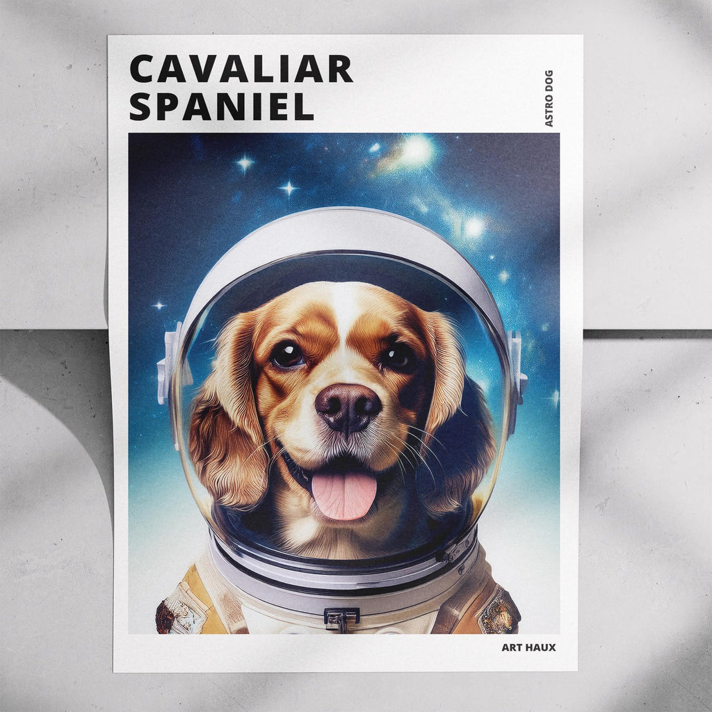 Cavalier Spaniel Astronaut Dog Series with Text Astro Dog image 7